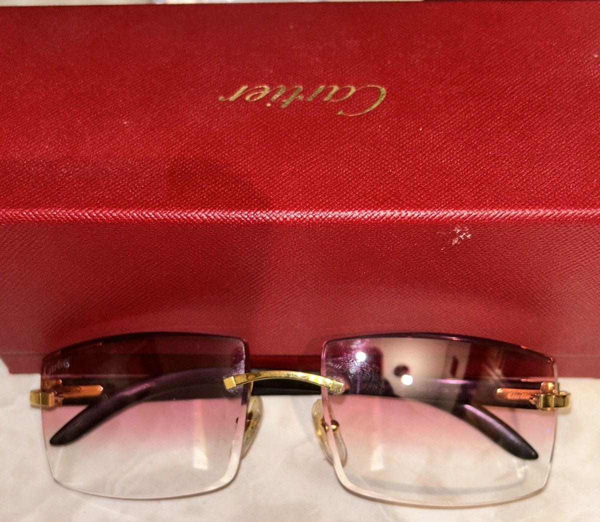 Cartier Cartier Buffalo Horn C Décor Sunglasses – Rare Buffs Size ONE SIZE - 23 Thumbnail