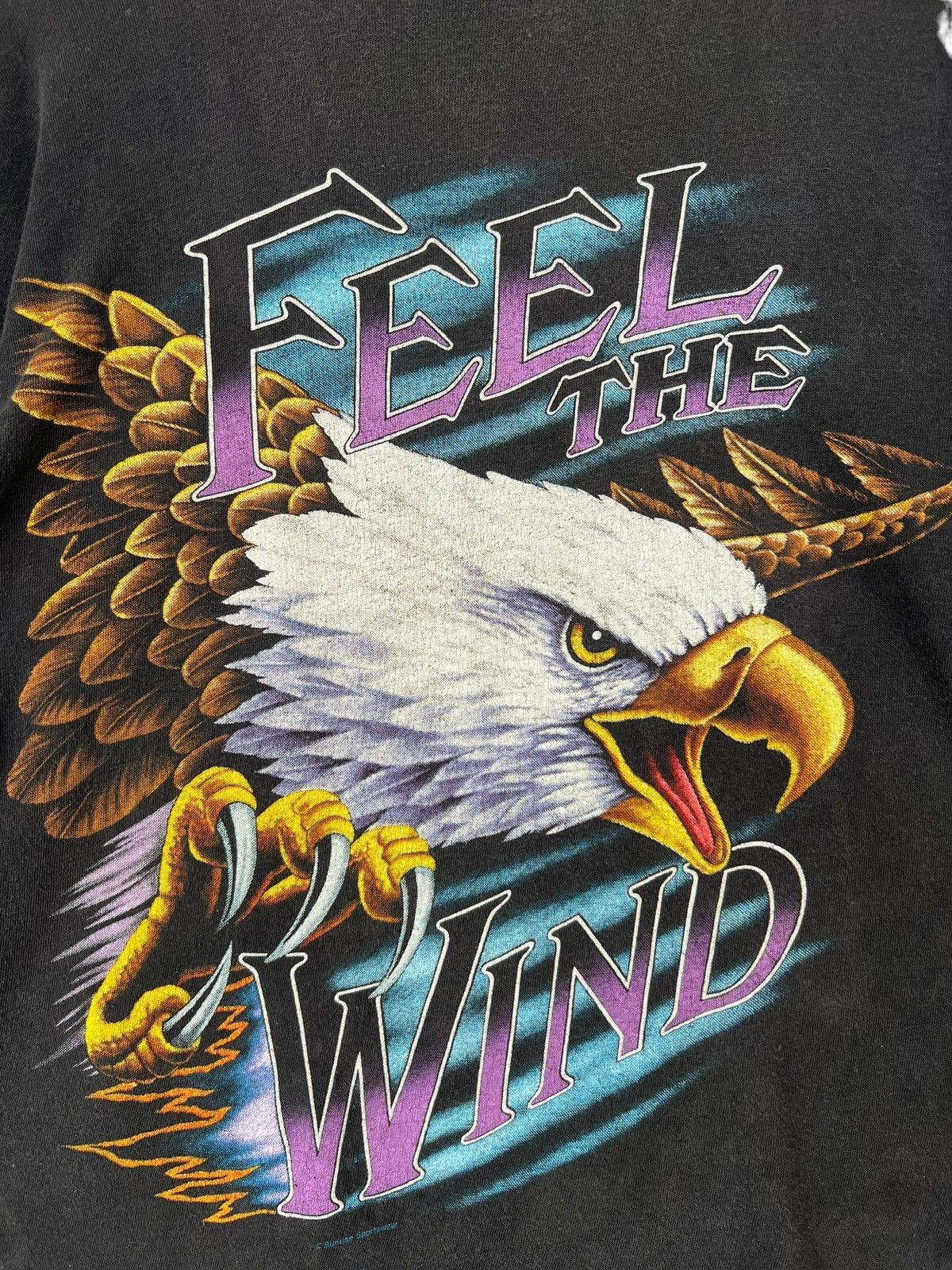 Vintage Vintage 90s Feel The Wind Tees Eagle Travis Schot Faded Tees Size US L / EU 52-54 / 3 - 3 Thumbnail