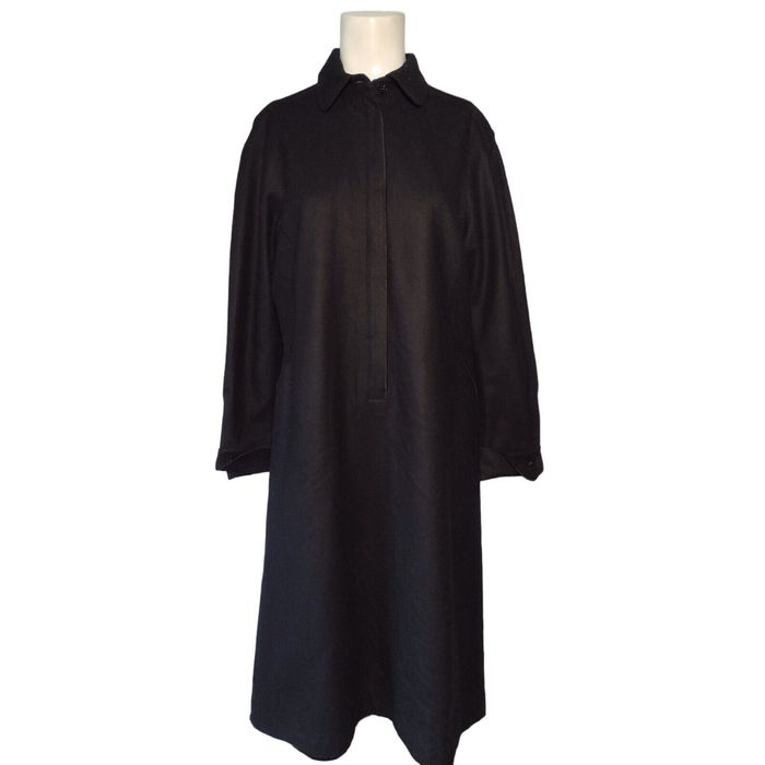 Harve Benard Vtg 80s Harve Bernard Wool Blend Shirt Dress Size 10 Black ...