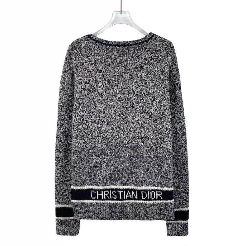 Dior Christian Dior Gray Wool VNeck Sweater-2506 Size US L / EU 52-54 / 3 - 2 Thumbnail