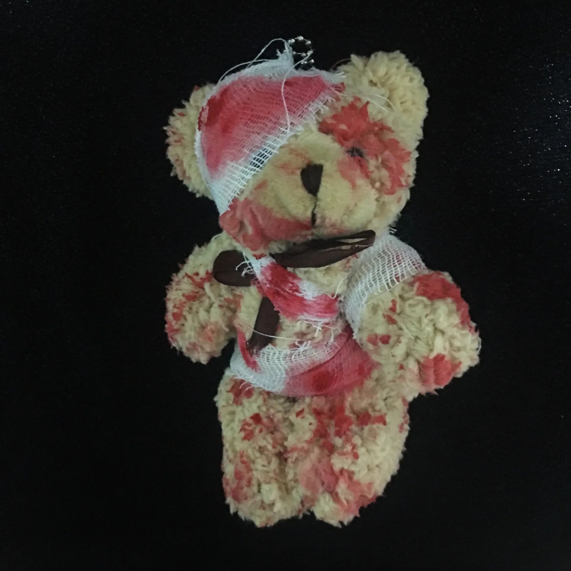 Jewelry Bloody Plush Bear Keychain Injured Animal Doll Size ONE SIZE - 2 Thumbnail