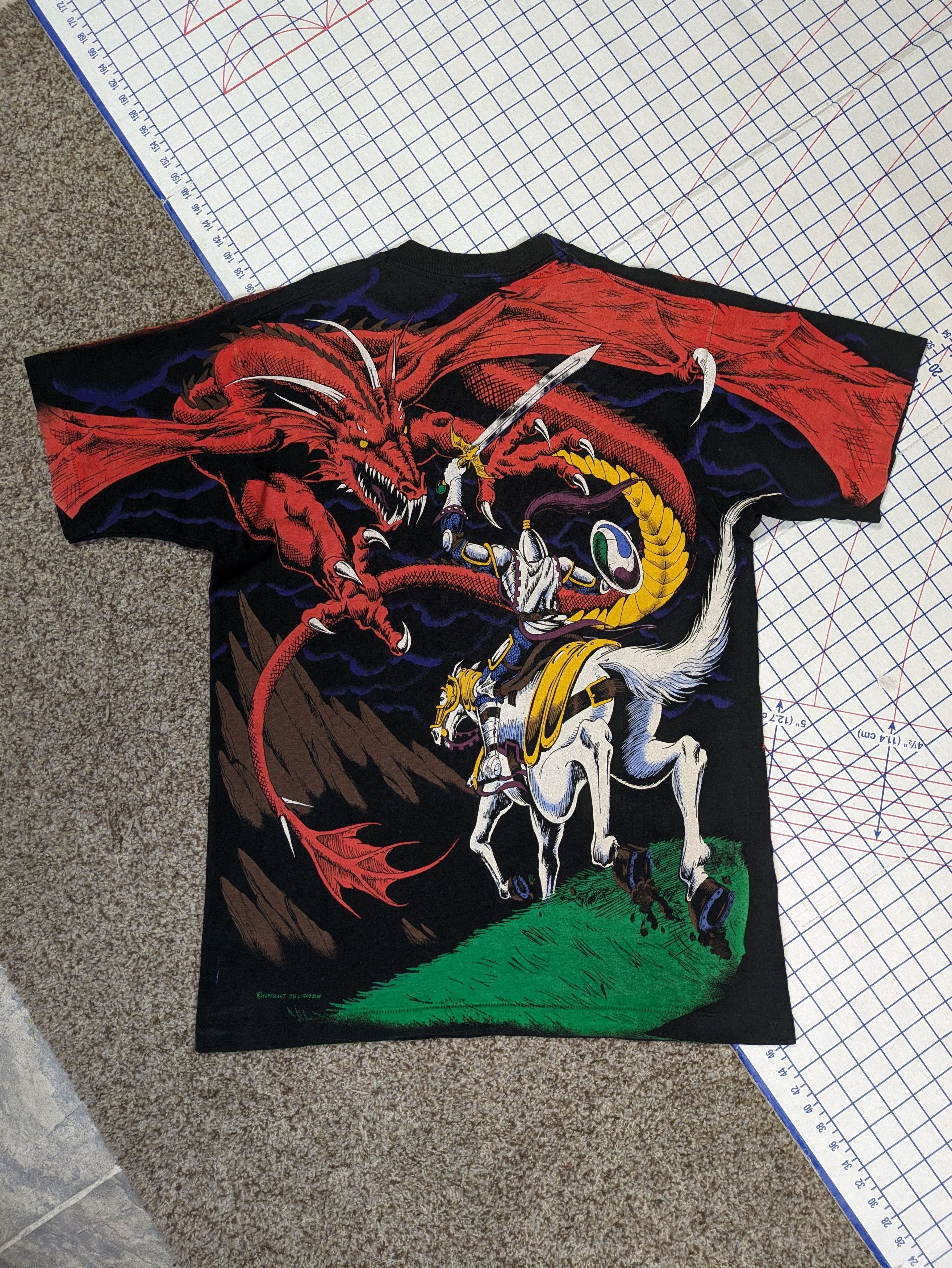 Liquid Blue Liquid Blue Dragon Vs Knight AOP Vintage Single Stitch Tee Size US L / EU 52-54 / 3 - 5 Thumbnail