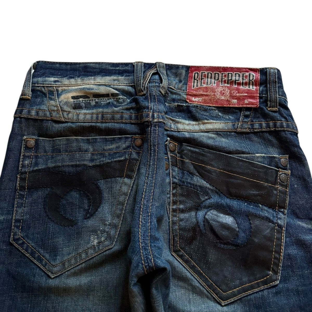 Dsquared2 Vintage Red Pepper Rusty Mud Wash Tactical Rip Jeans Size US 31 - 8 Thumbnail