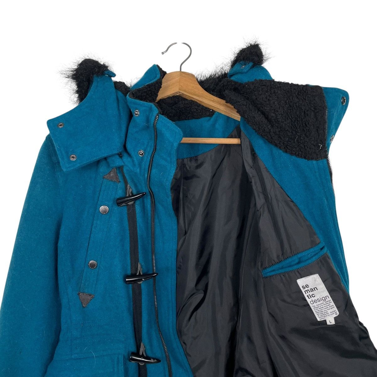 semanticdesign Semantic Design Hooded Wool Duffle Jacket Size US M / EU 48-50 / 2 - 11 Thumbnail