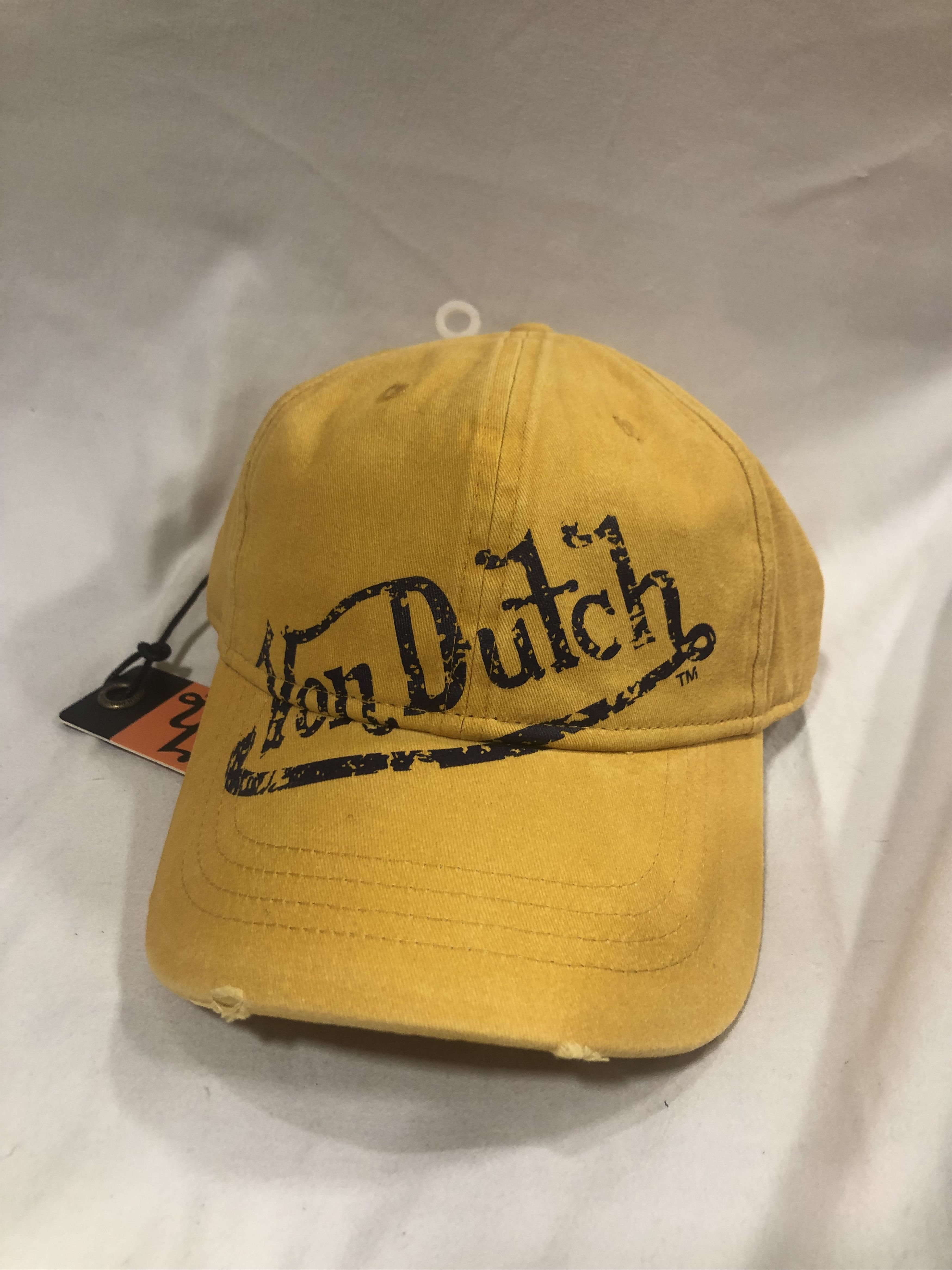 Von Dutch Von Dutch Yellow Distressed Hat (VH22) Size ONE SIZE - 1 Thumbnail