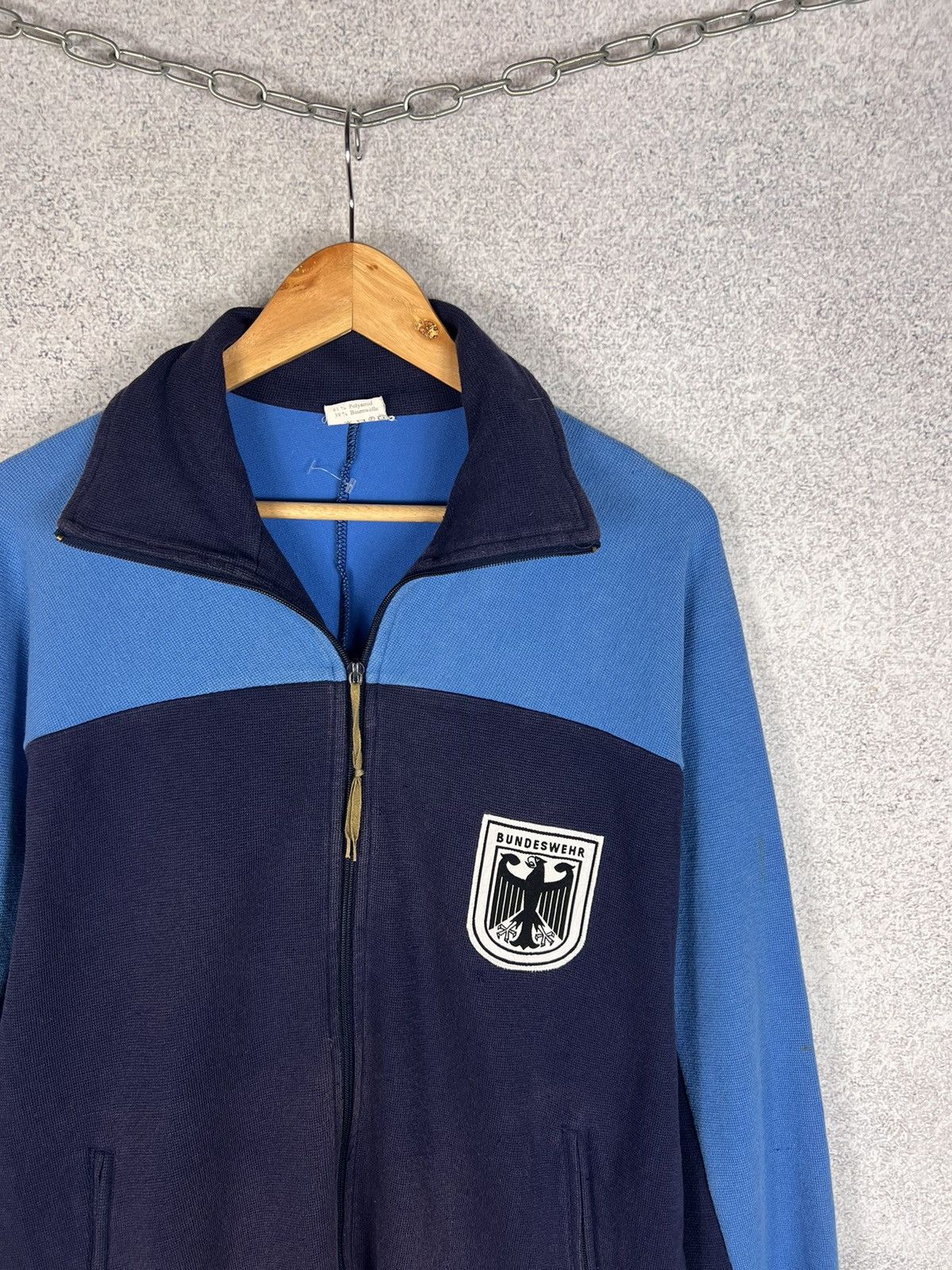 Vintage Vintage 80s Bundeswehr Germany Army Track Top Jacket Size US L / EU 52-54 / 3 - 2 Thumbnail