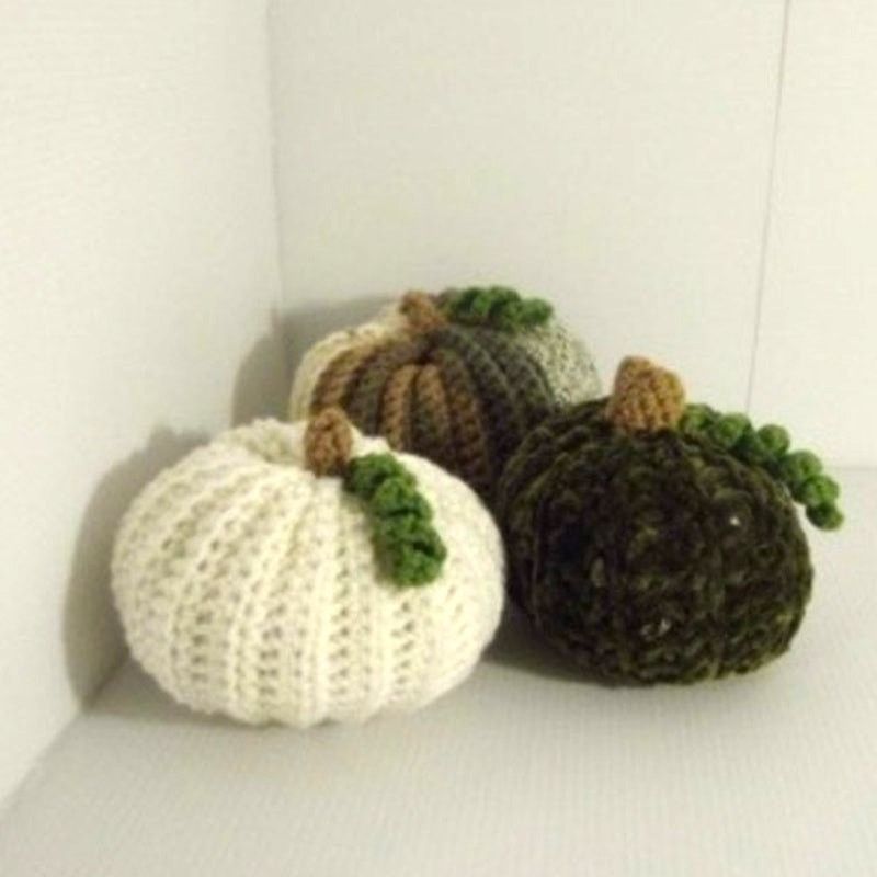 Handmade NWT Multicolor Handmade Crocheted Pumpkin Set of 3 by Dawny Size ONE SIZE - 1 Thumbnail
