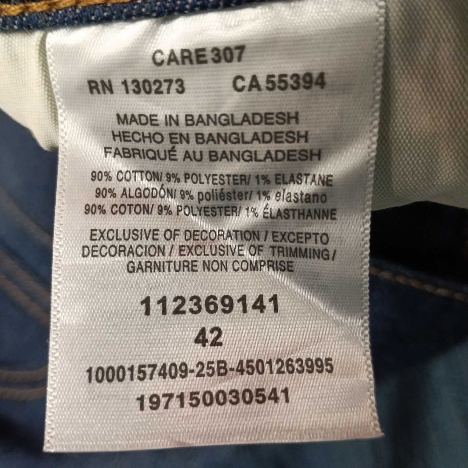Lee Lee Men's Size 42 Regular Jean Shorts Blue 10" Inseam Denim Size US 42 / EU 58 - 3 Thumbnail