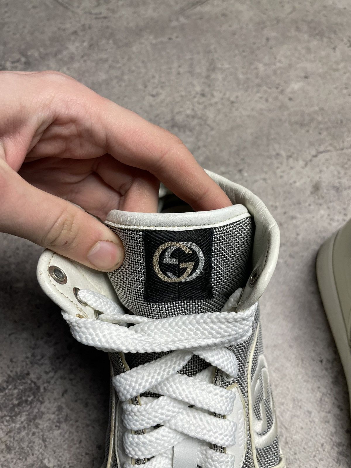 Gucci Gucci Gray High Top Sneakers Size US 8 / EU 41 - 10 Thumbnail