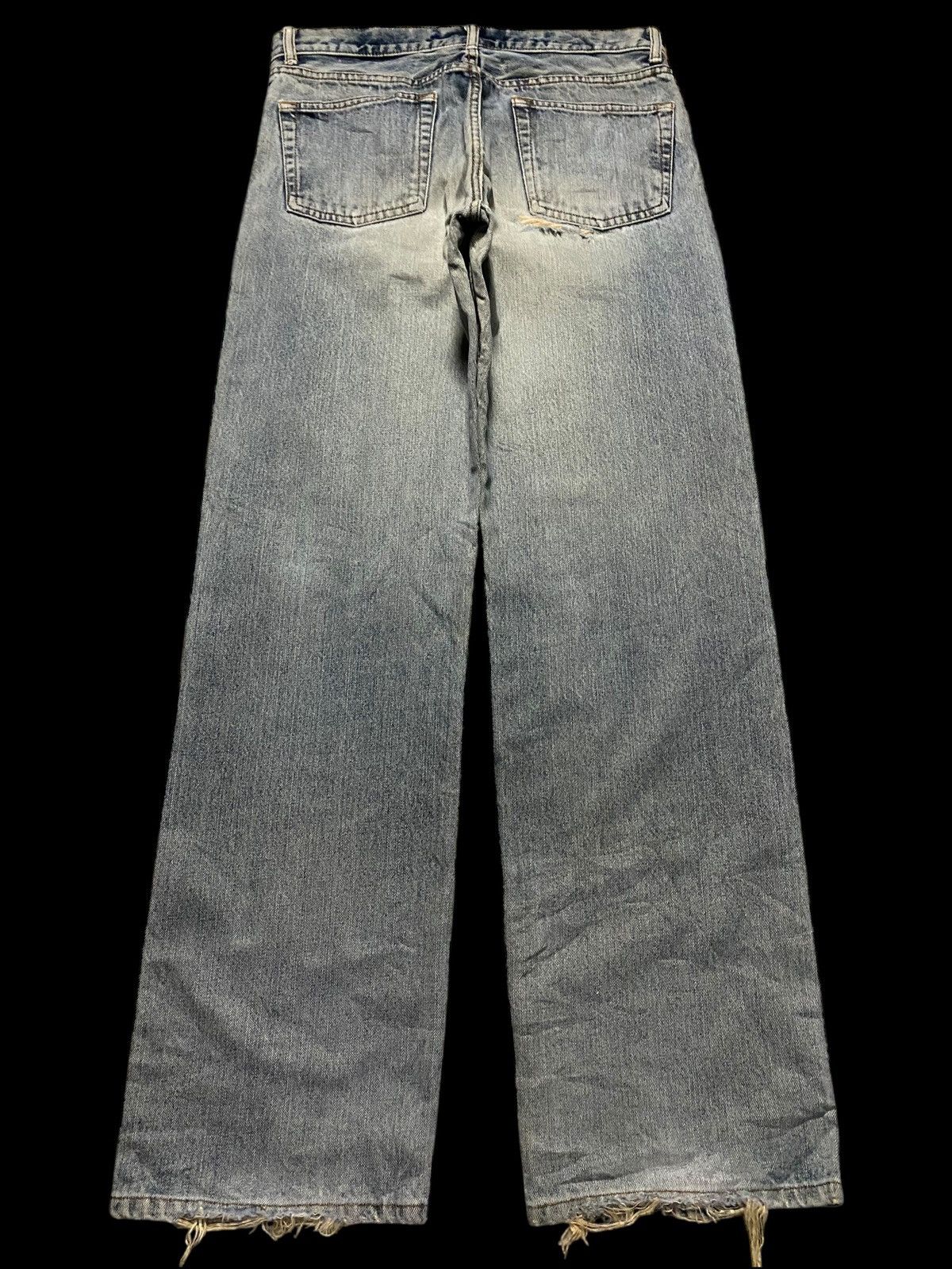 Japanese Brand Vintage Japanese Brands Grey & Blue Distressed Enough Baggy Size US 32 / EU 48 - 2 Thumbnail