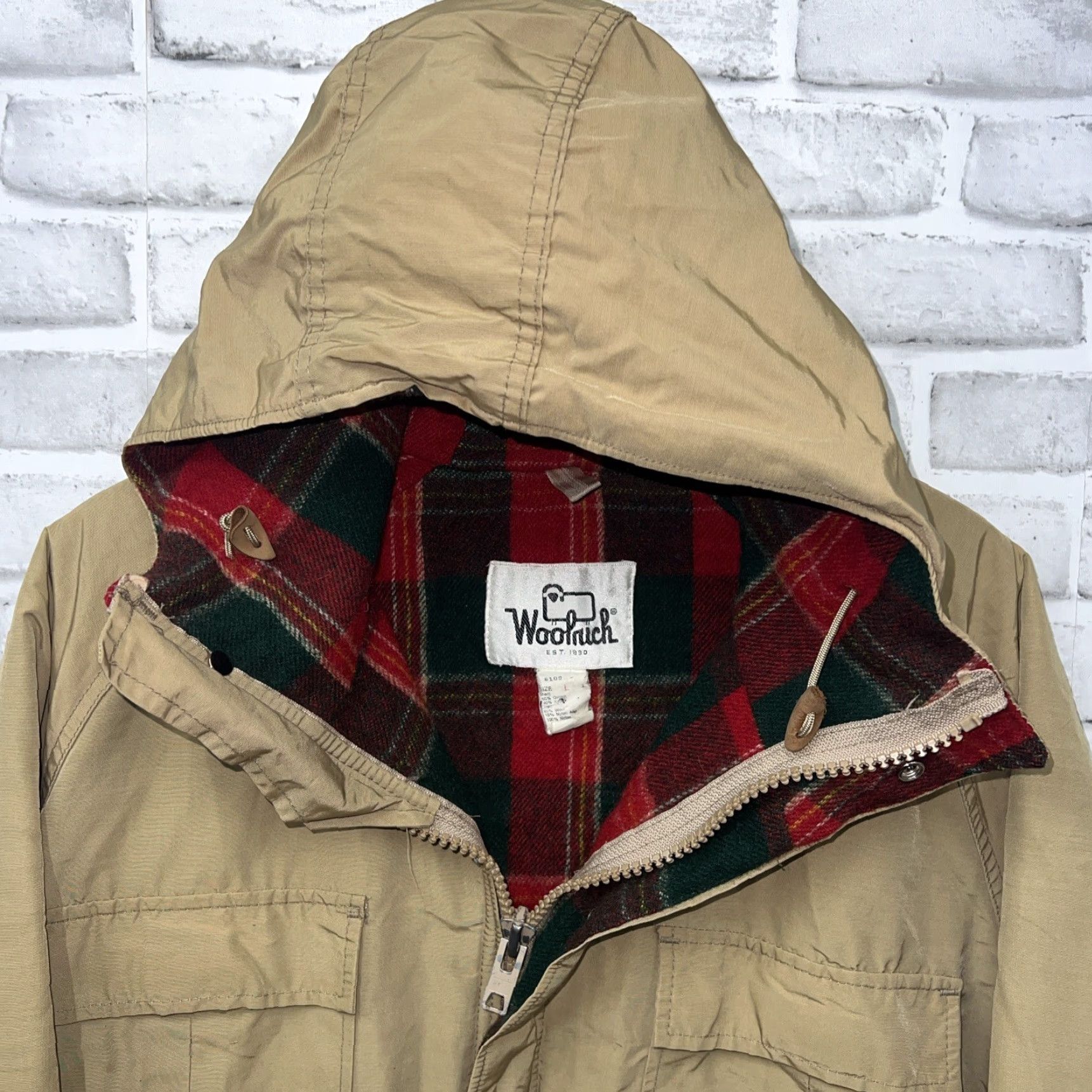 Vintage VINTAGE Woolrich Jacket Parka Wool Red Plaid Full Zip L Mens Size L Red Plaid Vintage Parka Mens L Size US L / EU 52-54 / 3 - 4 Thumbnail