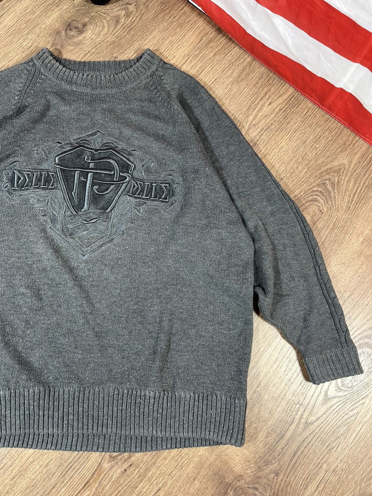 Pelle Pelle × Vintage Vintage Marc Buchanan Pelle Pelle Knit Sweater Rare Big Logo Size US L / EU 52-54 / 3 - 3 Thumbnail