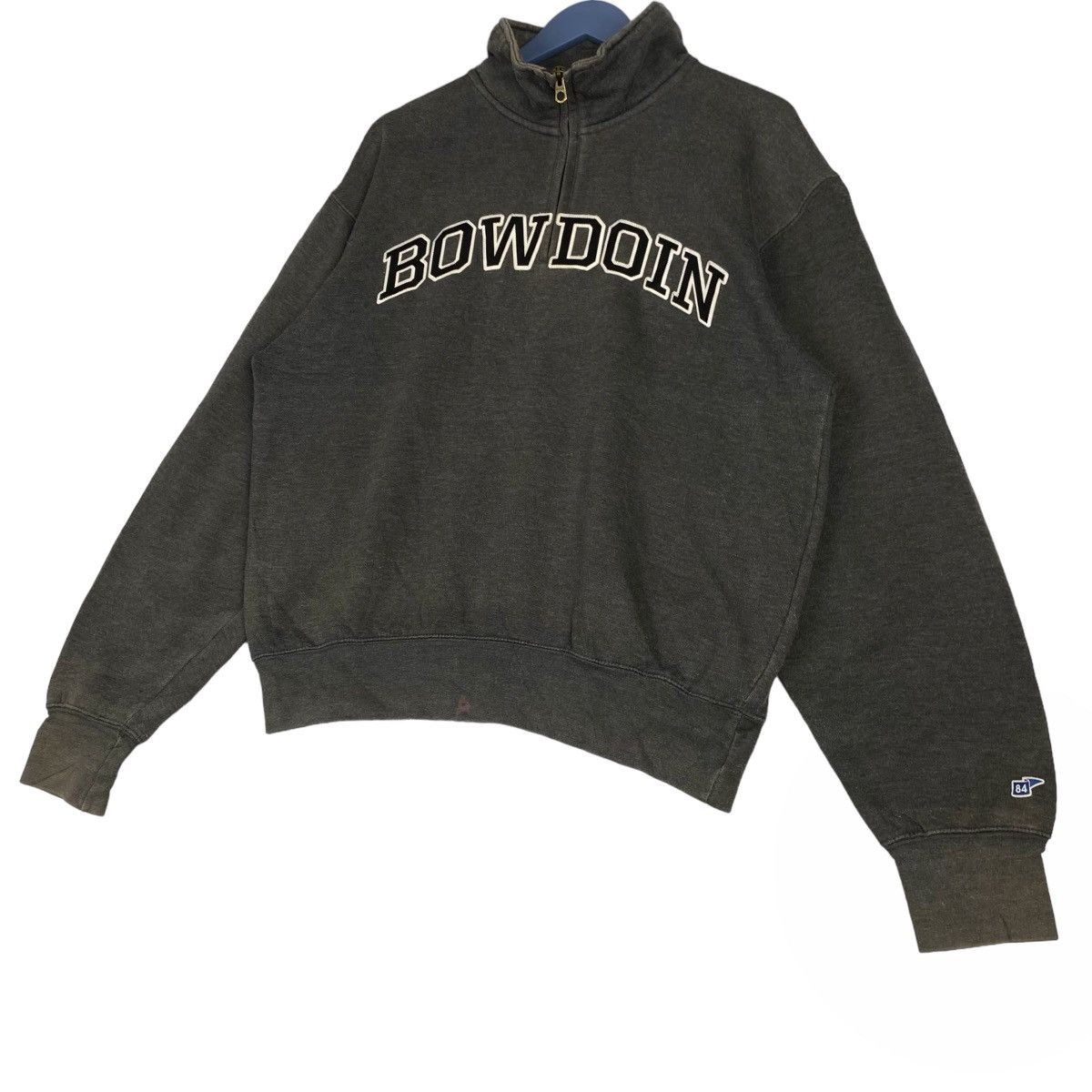 Vintage Vintage Blue 84 Quarter Zip Big Embroidered Bowdoin Size US S / EU 44-46 / 1 - 2 Thumbnail