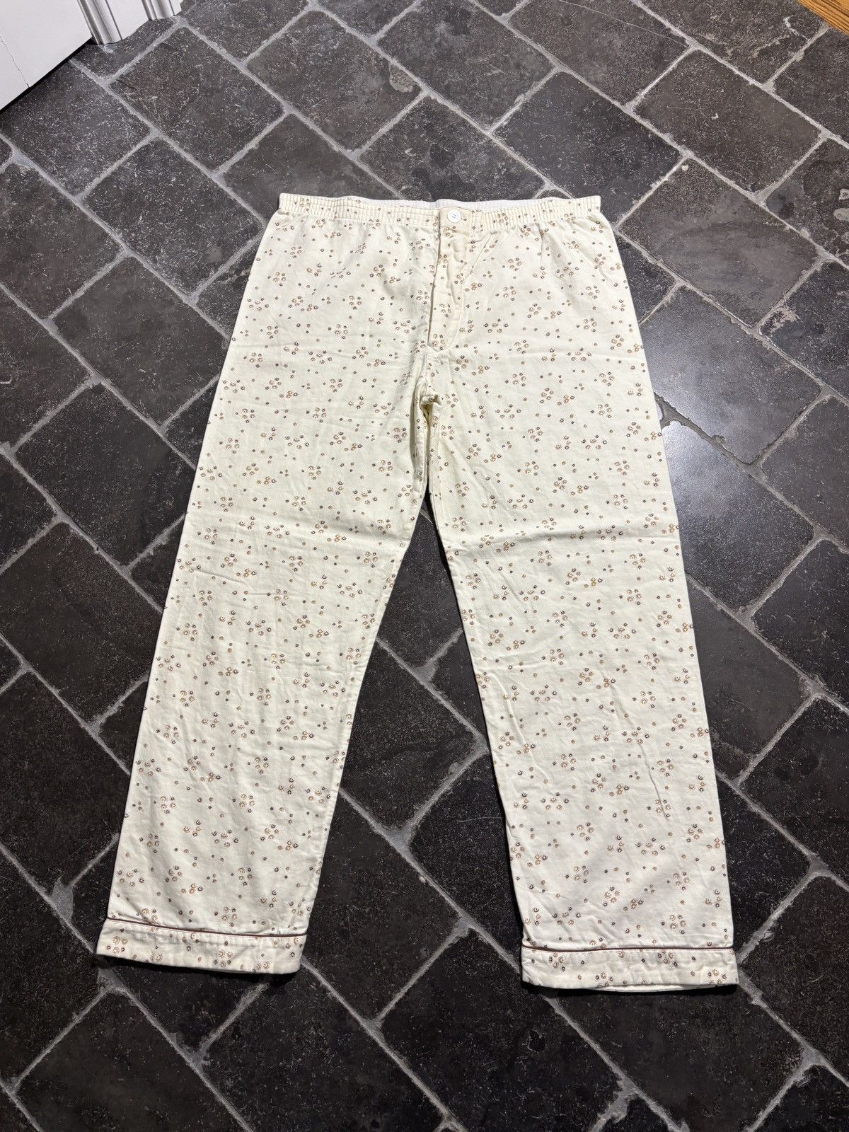 Vintage Vintage Pajama Set 70s 80s Two Piece Suit Sleep Pant Shirt Size US 37 - 9 Thumbnail