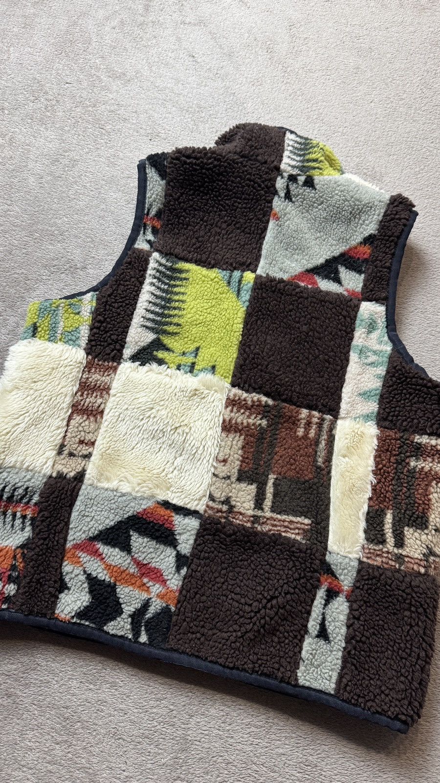 RRL Ralph Lauren Ralph Lauren Denim Supply Patchwork Aztec Fleece Vest Jacket Size US XS / EU 42 / 0 - 4 Thumbnail