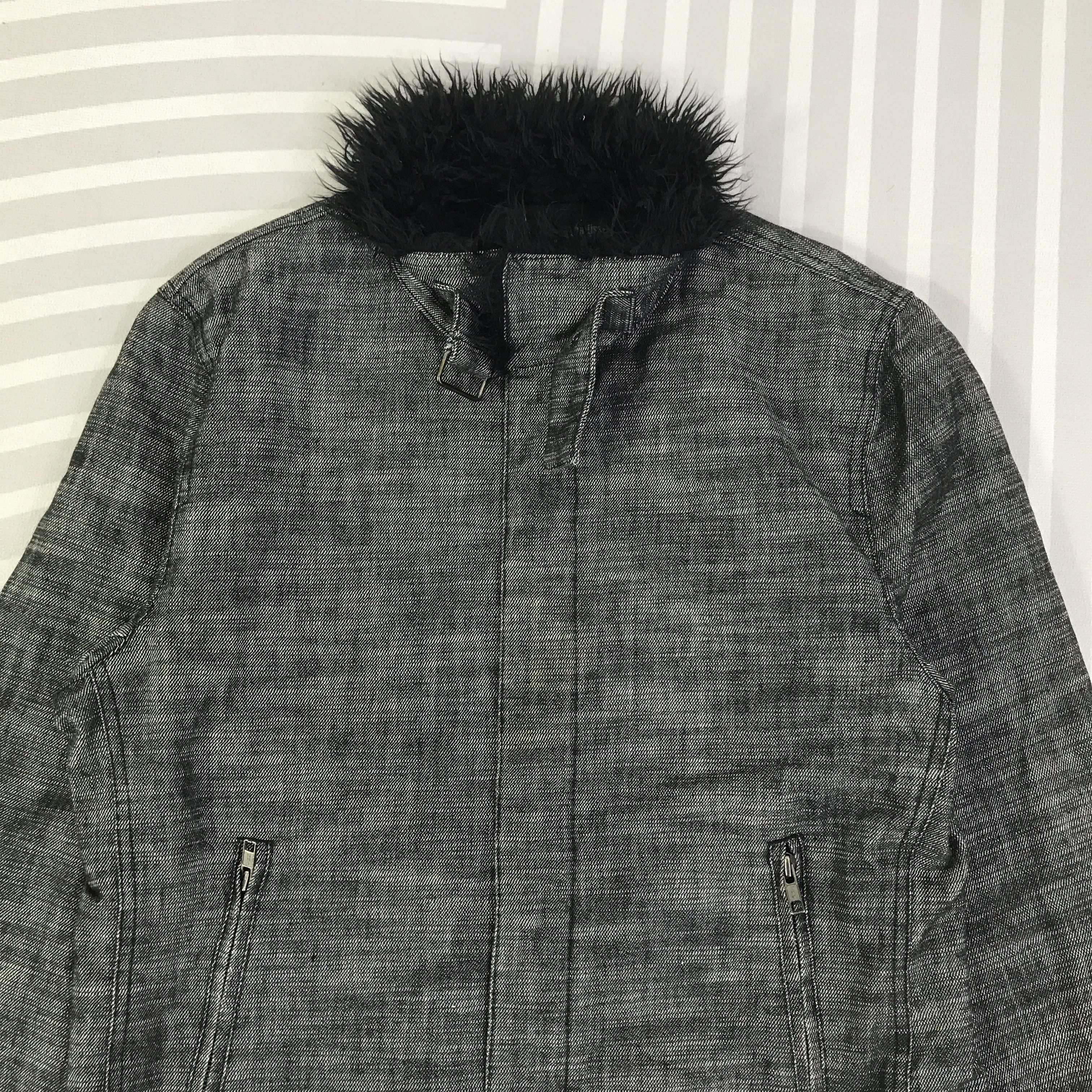 Schlussel Vintage Schlussel Black Denim punk design Jacket K125B14 Size US L / EU 52-54 / 3 - 2 Thumbnail