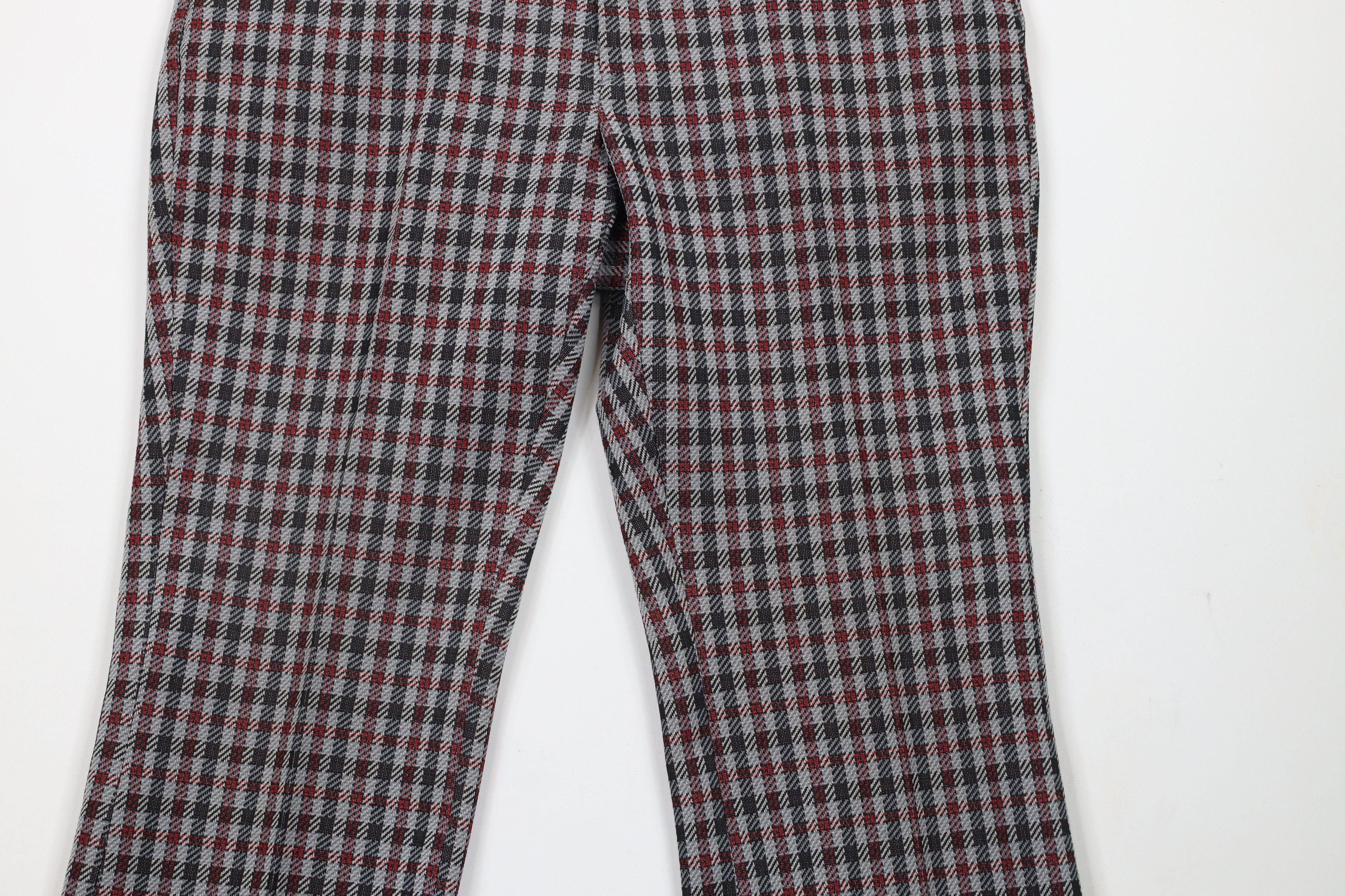 Vintage Vintage 70s Streetwear Cuffed Bell Bottoms Pants Plaid USA Size US 32 / EU 48 - 3 Thumbnail