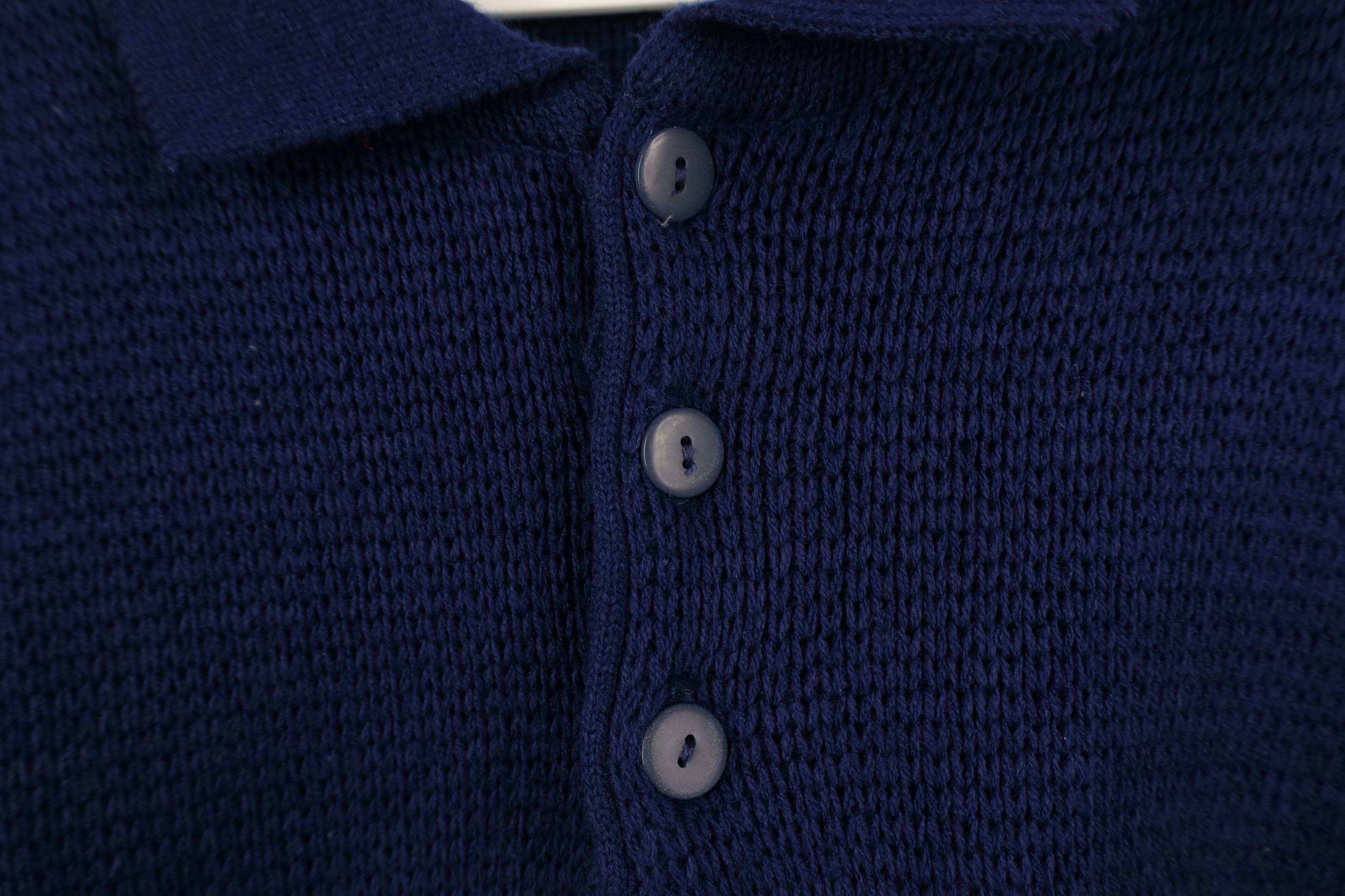 Vintage Vintage 90s Streetwear Collared Pullover Sweater Blue Size US L / EU 52-54 / 3 - 5 Thumbnail