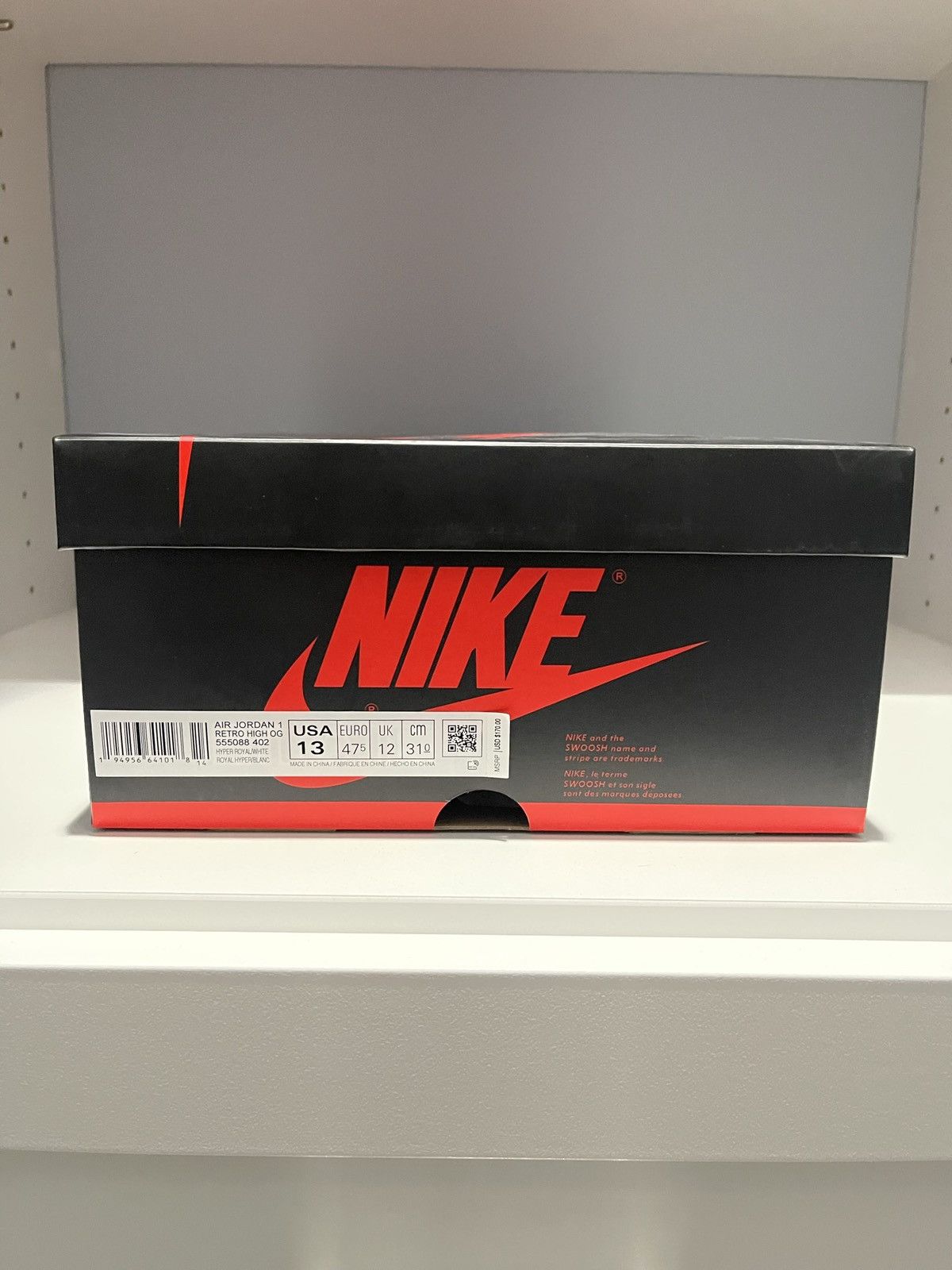 Jordan Brand Jordan 1 Hyper Royal Smoke Grey Size US 13 / EU 46 - 8 Thumbnail