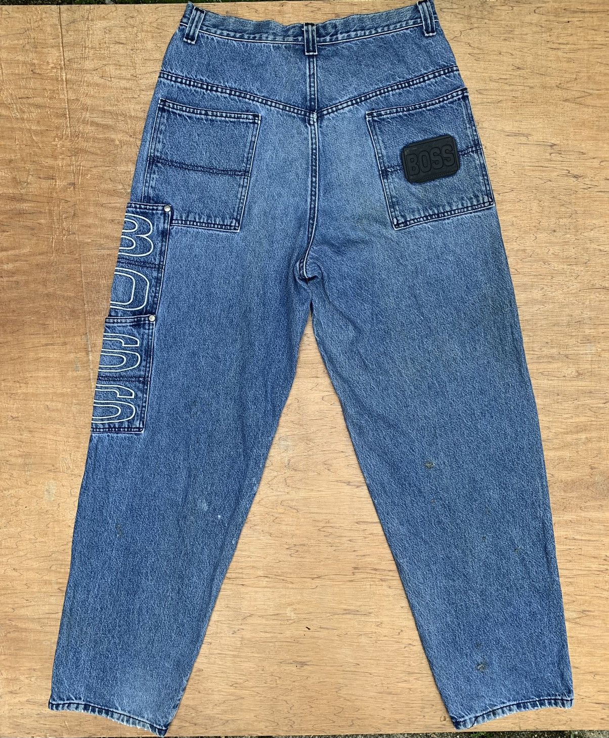 Hugo Boss Vintage 90s Boss Baggy Hip Hop Denim Jeans Pants Size US 31 - 14 Thumbnail
