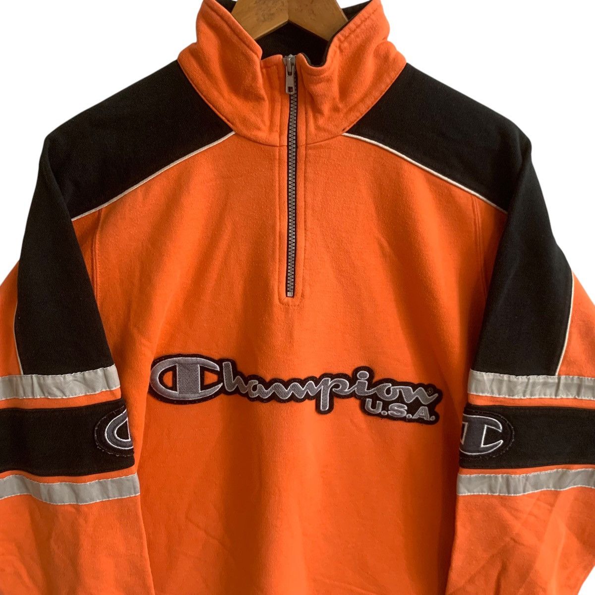 Champion Rare Orange Sweatshirt Jumper Champion Big Logo Large Size US L / EU 52-54 / 3 - 2 Thumbnail