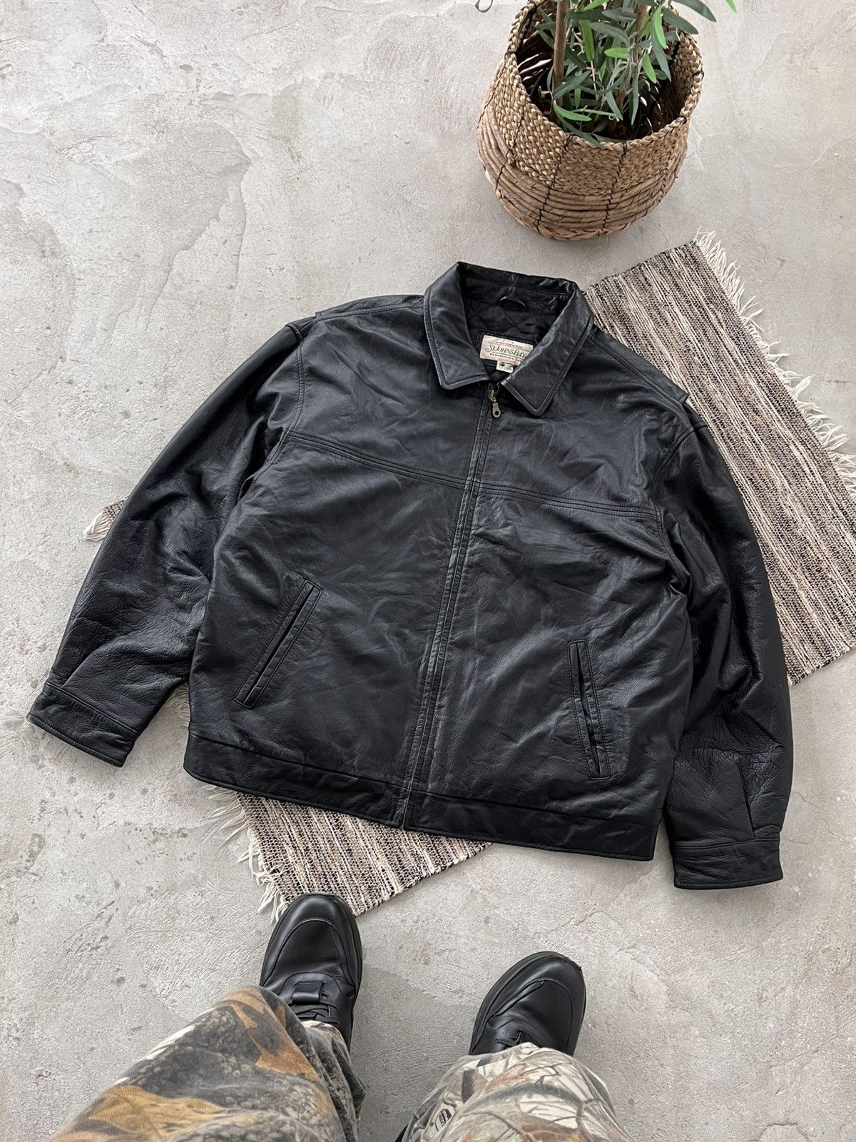 Genuine Leather Vintage Avantgarde Black Leather Coach Bomber Jacket Y2K Size US XXL / EU 58 / 5 - 1 Thumbnail