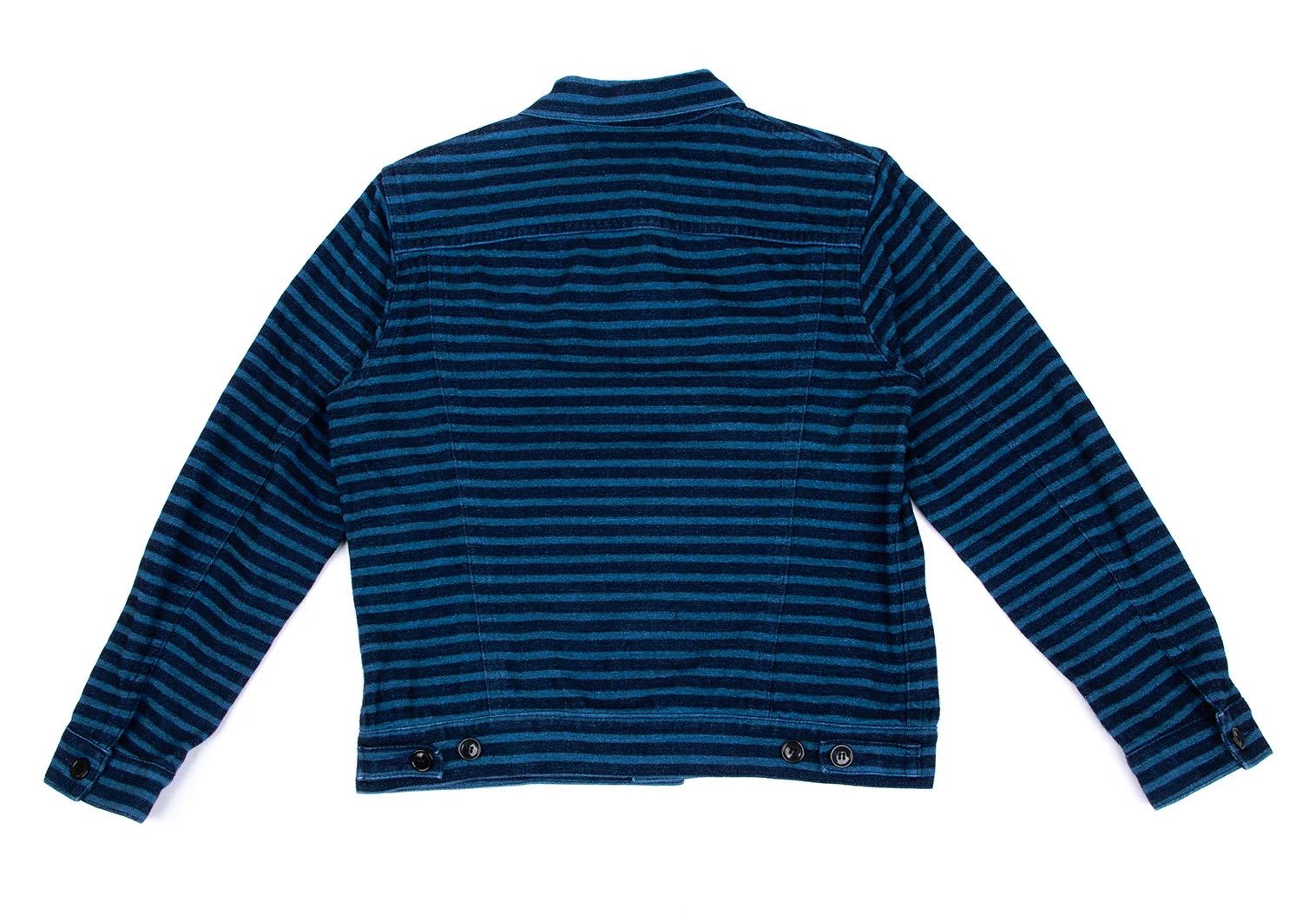 Junya Watanabe Cotton Stripe Sweat Trucker Jacket in Blue, Size XS Size US XS / EU 42 / 0 - 13 Thumbnail