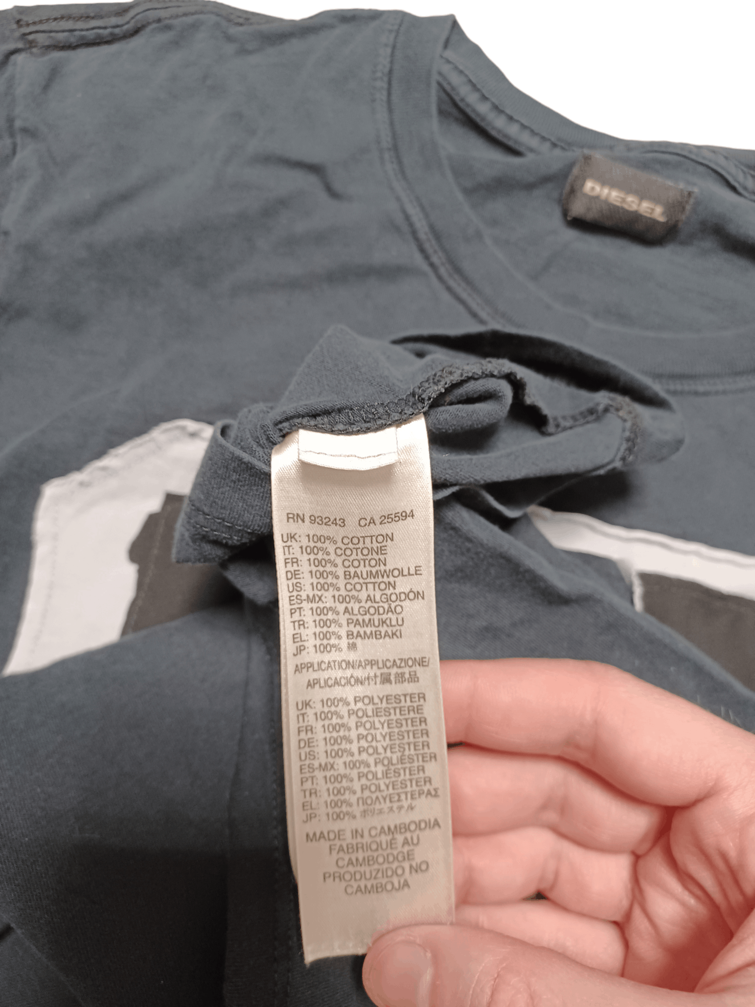 Diesel DIESEL BIGLOGO VINTAGE TEE Size US S / EU 44-46 / 1 - 5 Thumbnail