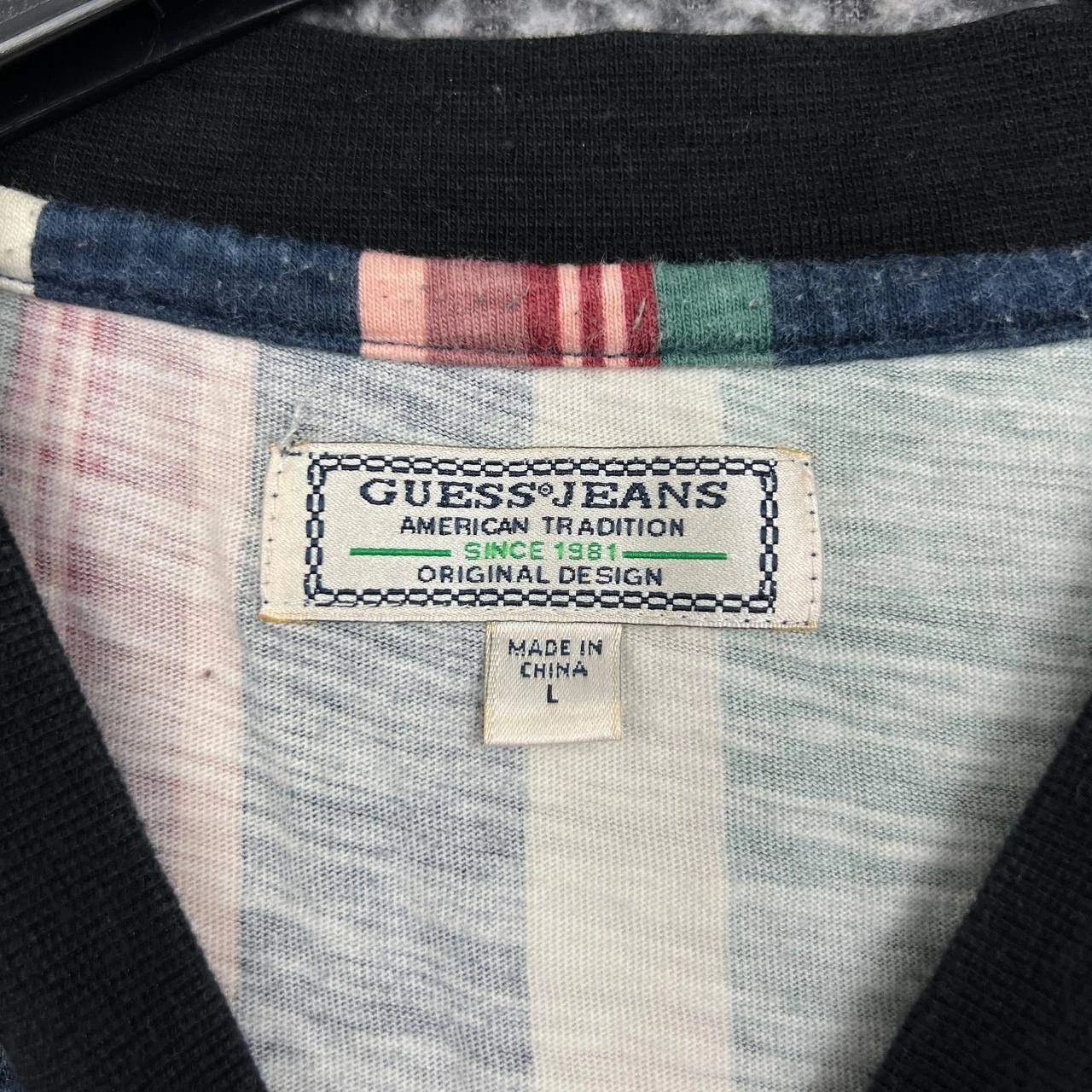Guess Vintage Guess Jeans USA Shirt Men Striped Crew Neck Cotton L Size US L / EU 52-54 / 3 - 5 Thumbnail