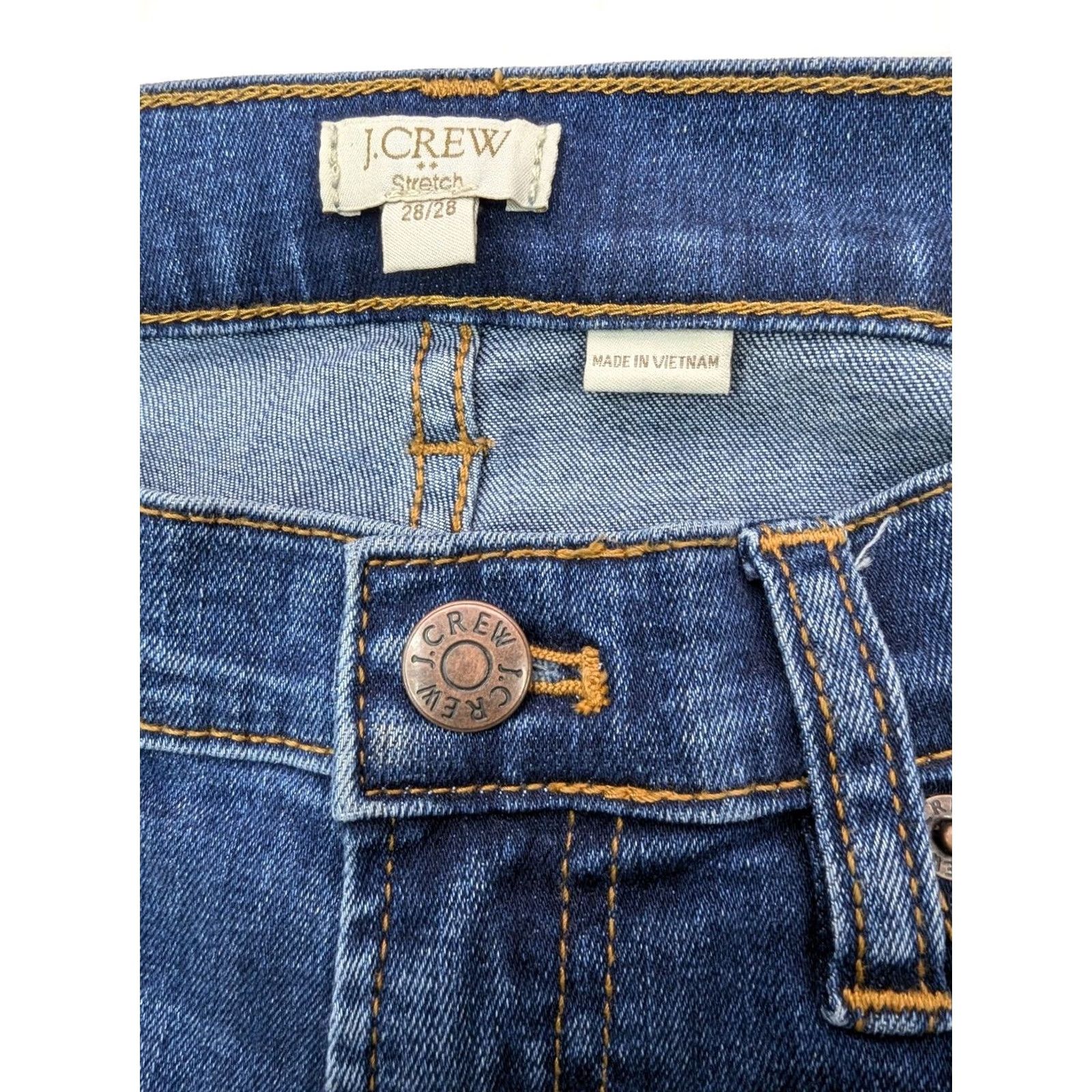 J.Crew J.CREW Jeans Skinny Stretch Women 30x28 Blue Denim B8320 Regular 5-Pocket Modern American Classic Vintage No Size 30" / US 8 / IT 44 - 6 Thumbnail