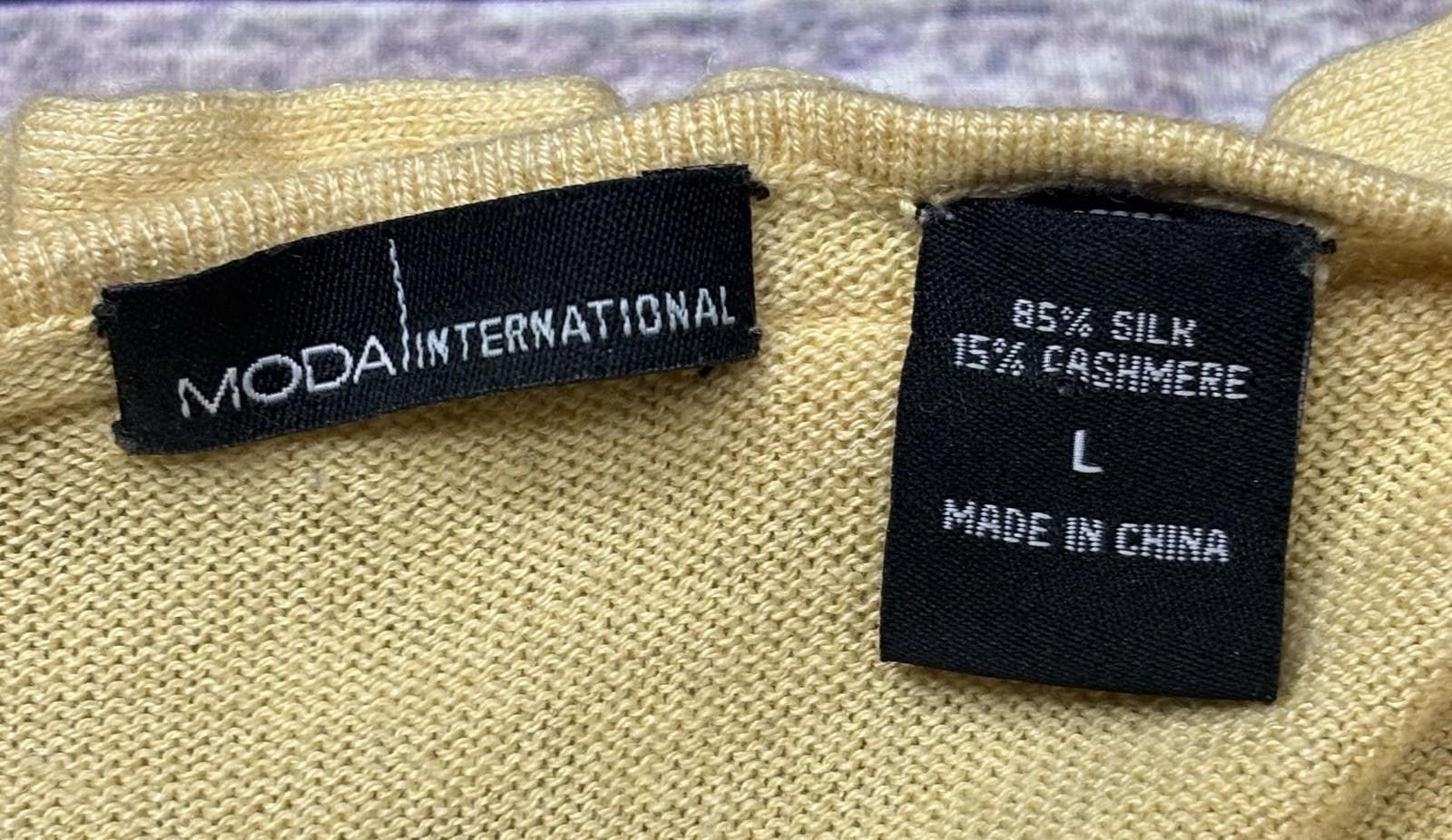 Other Moda International Cardigan Sweater Womens S Cashmere Silk Size S / US 4 / IT 40 - 2 Thumbnail