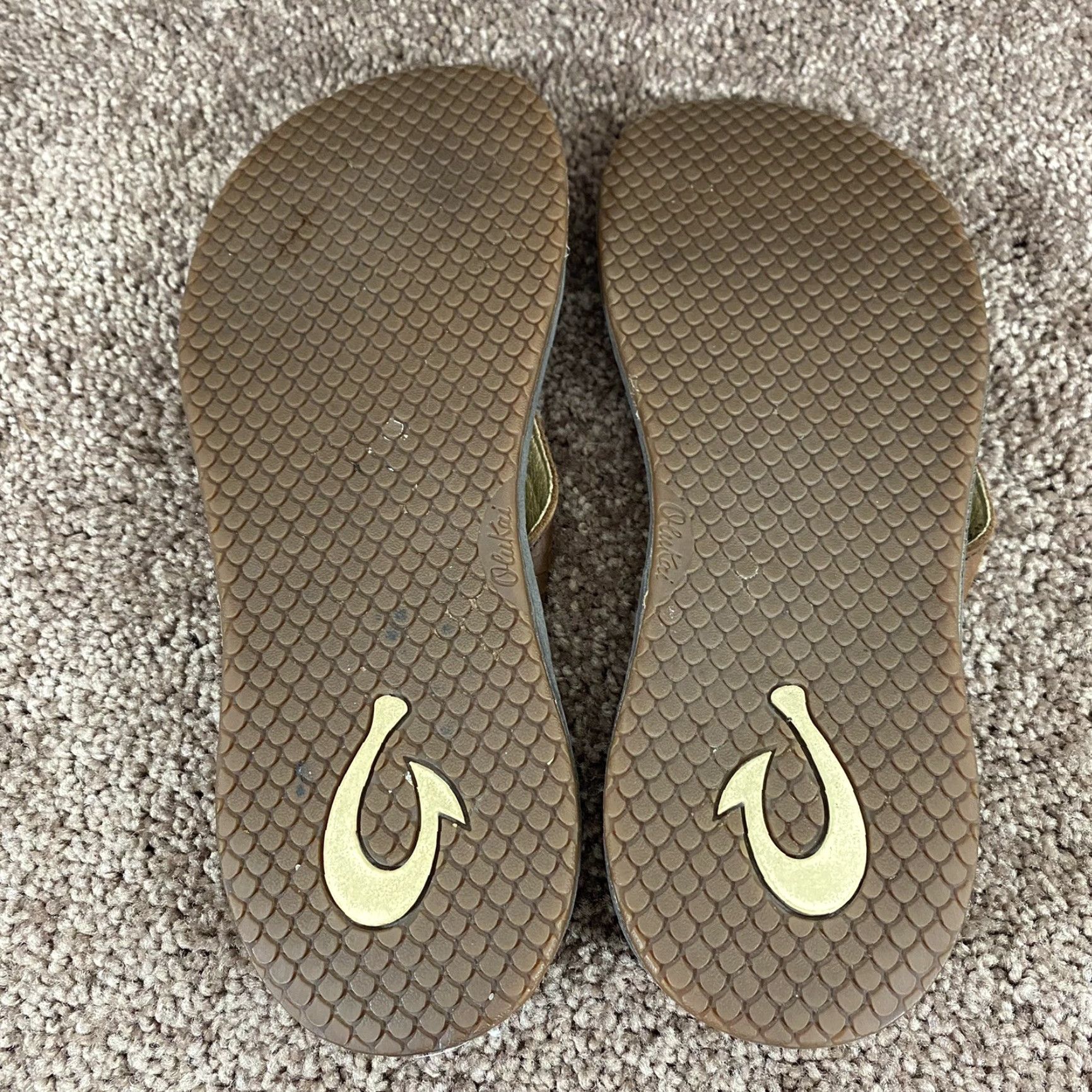 Olukai Olukai PUA Leather Flip Flop Womens US 8 EU 38 Sandals Brown Slip On Flat Beach Size US 8 / IT 38 - 6 Thumbnail