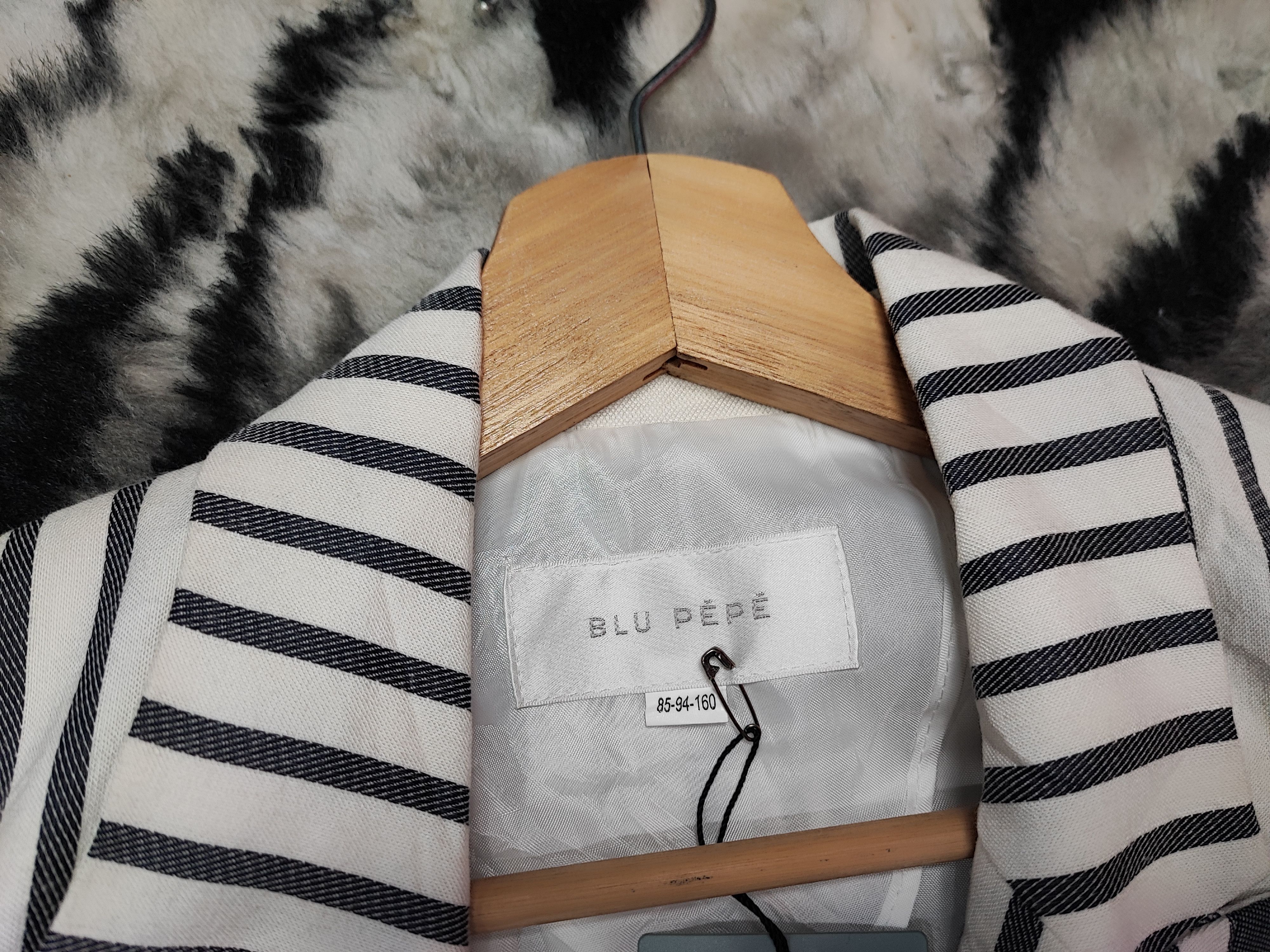 Hysteric Glamour BLU PÉPÉ Nautical Striped Double Breasted Blazer Jacket Size US L / EU 52-54 / 3 - 9 Thumbnail