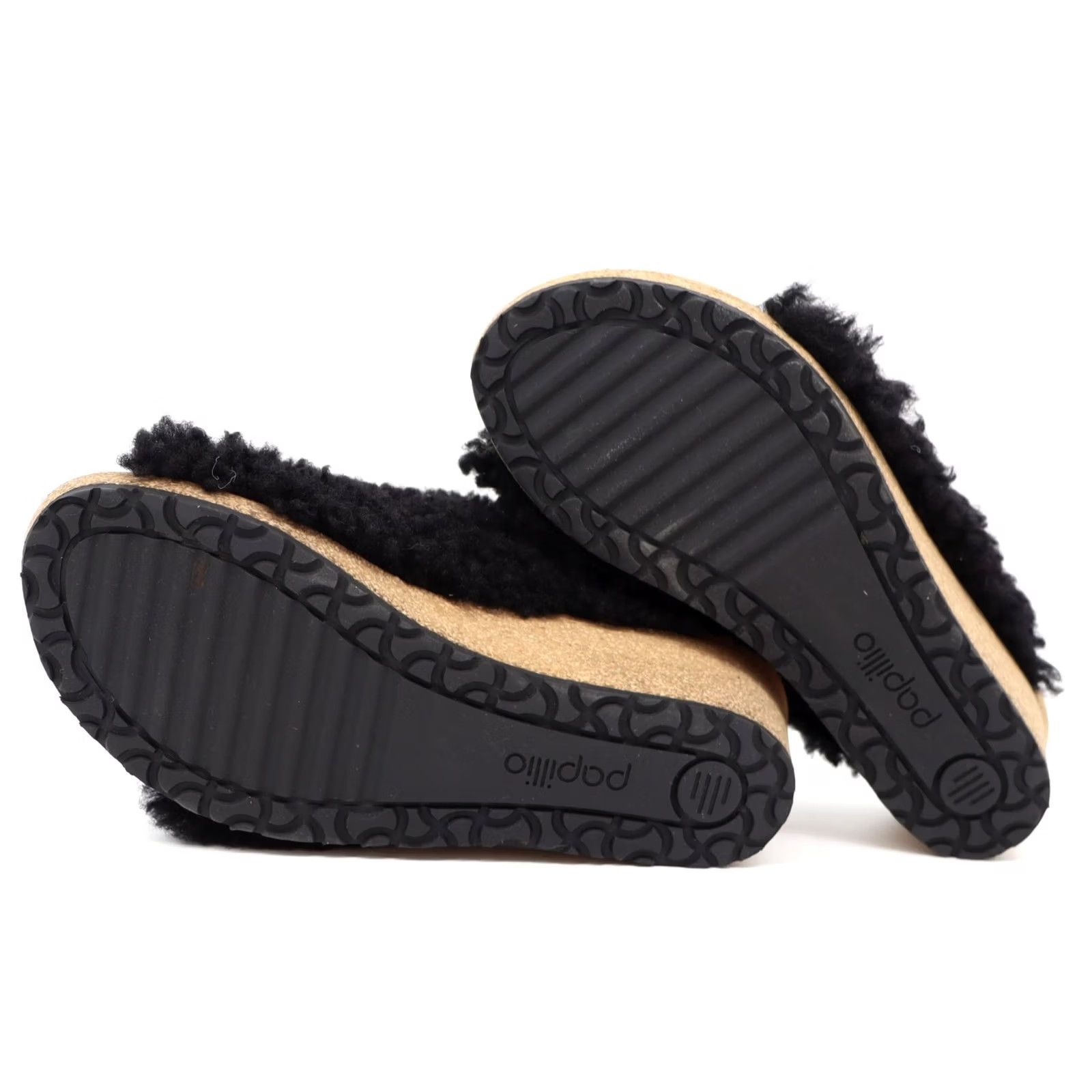 Birkenstock Birkenstock Papillio Namica Teddy Black Shearling Mules Sz 38 US 7 Slip-On Sandal Womens Size US 7 / IT 37 - 4 Thumbnail