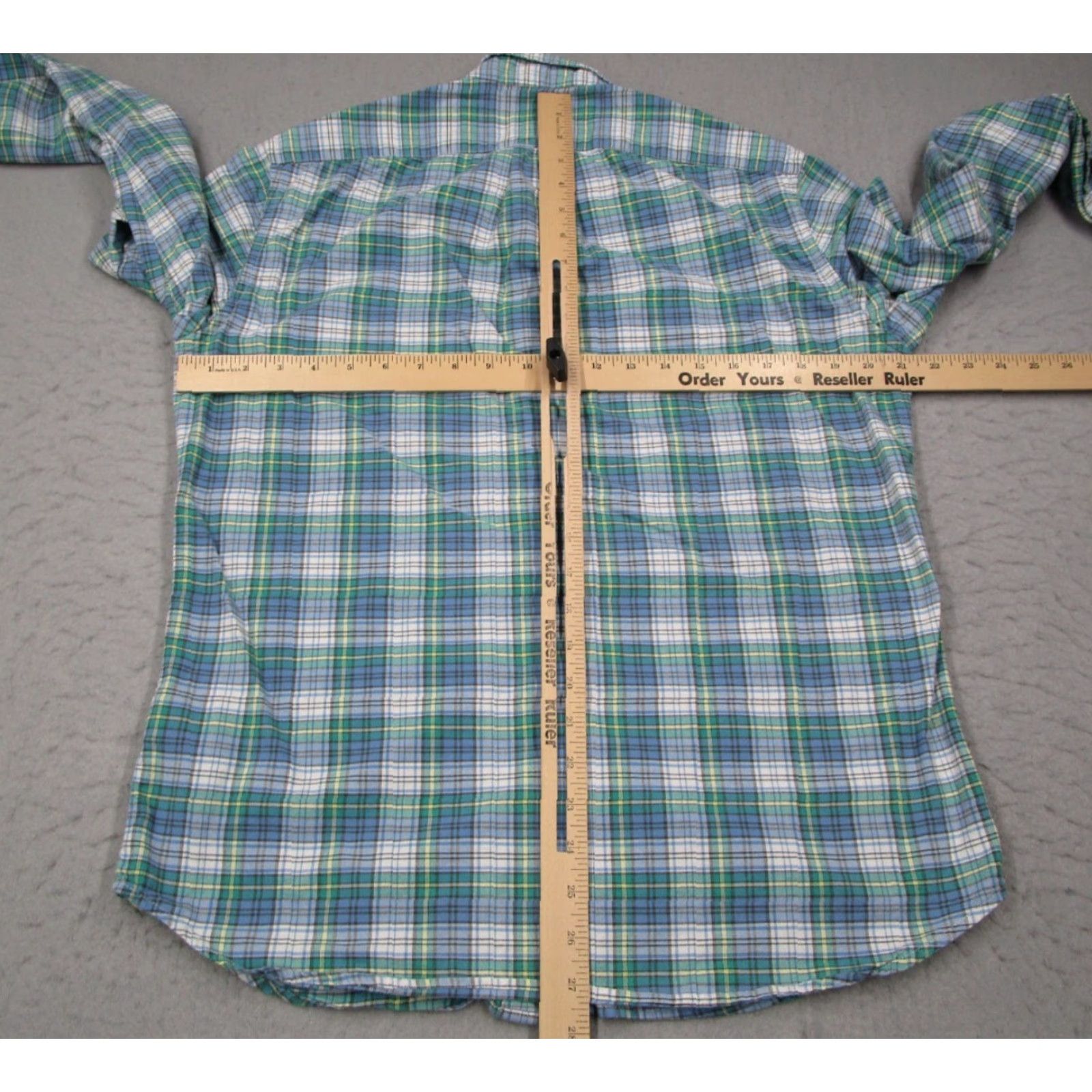 J.Crew VINTAGE J.CREW Men's Shirt Medium Blue Slim Fit Button Up Organic Oxford Plaid All Seasons Size US M / EU 48-50 / 2 - 7 Thumbnail