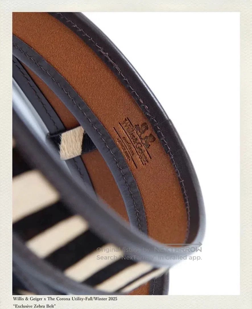 Japanese Brand Corona Utility Zebra Horsehair Belt. Size ONE SIZE - 6 Thumbnail