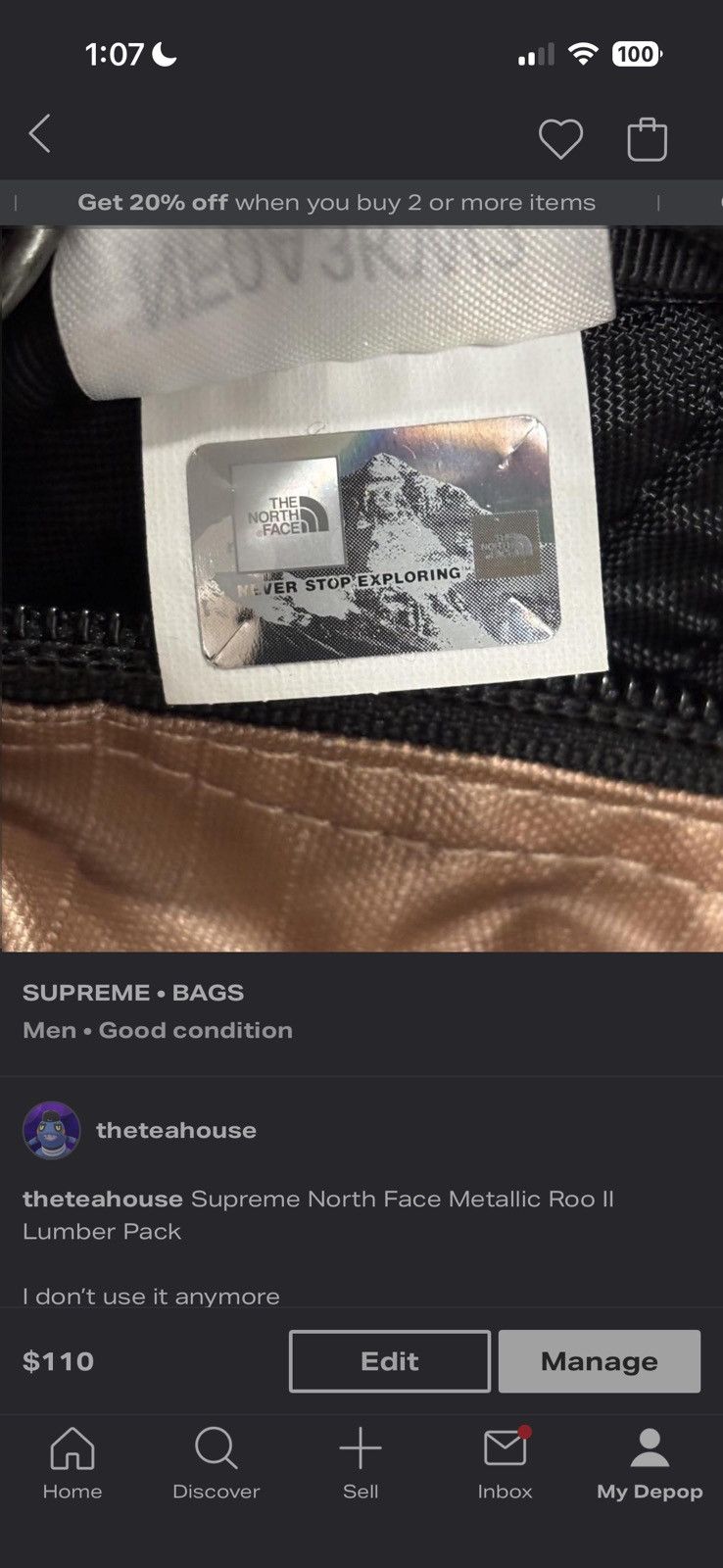 Supreme × The North Face Supreme North Face Metallic Roo IO Size ONE SIZE - 5 Thumbnail