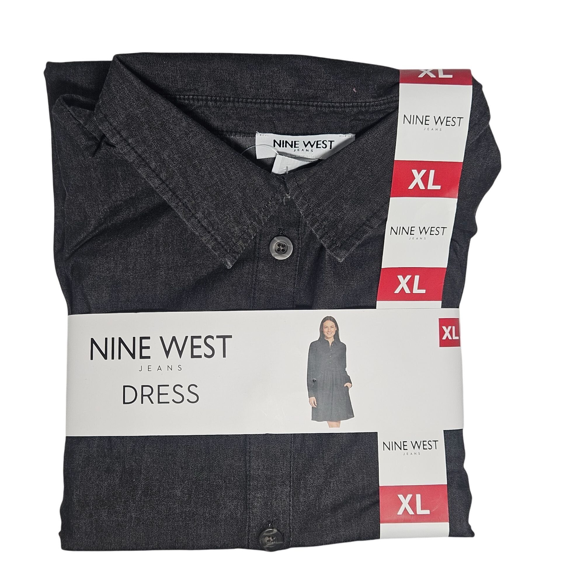 Nine West Nine West NWT Women’s Denim Shirt Dress Size XL Long Sleeve Size XL / US 12-14 / IT 48-50 - 2 Thumbnail