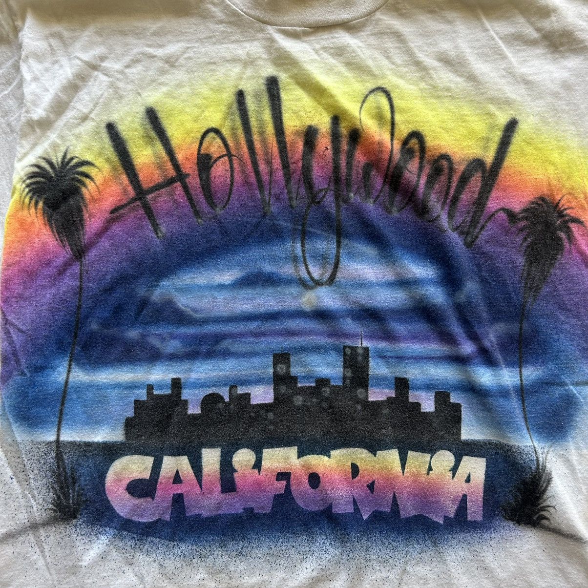 Vintage Vintage Hollywood Spray print tee White Size US XL / EU 56 / 4 - 4 Thumbnail