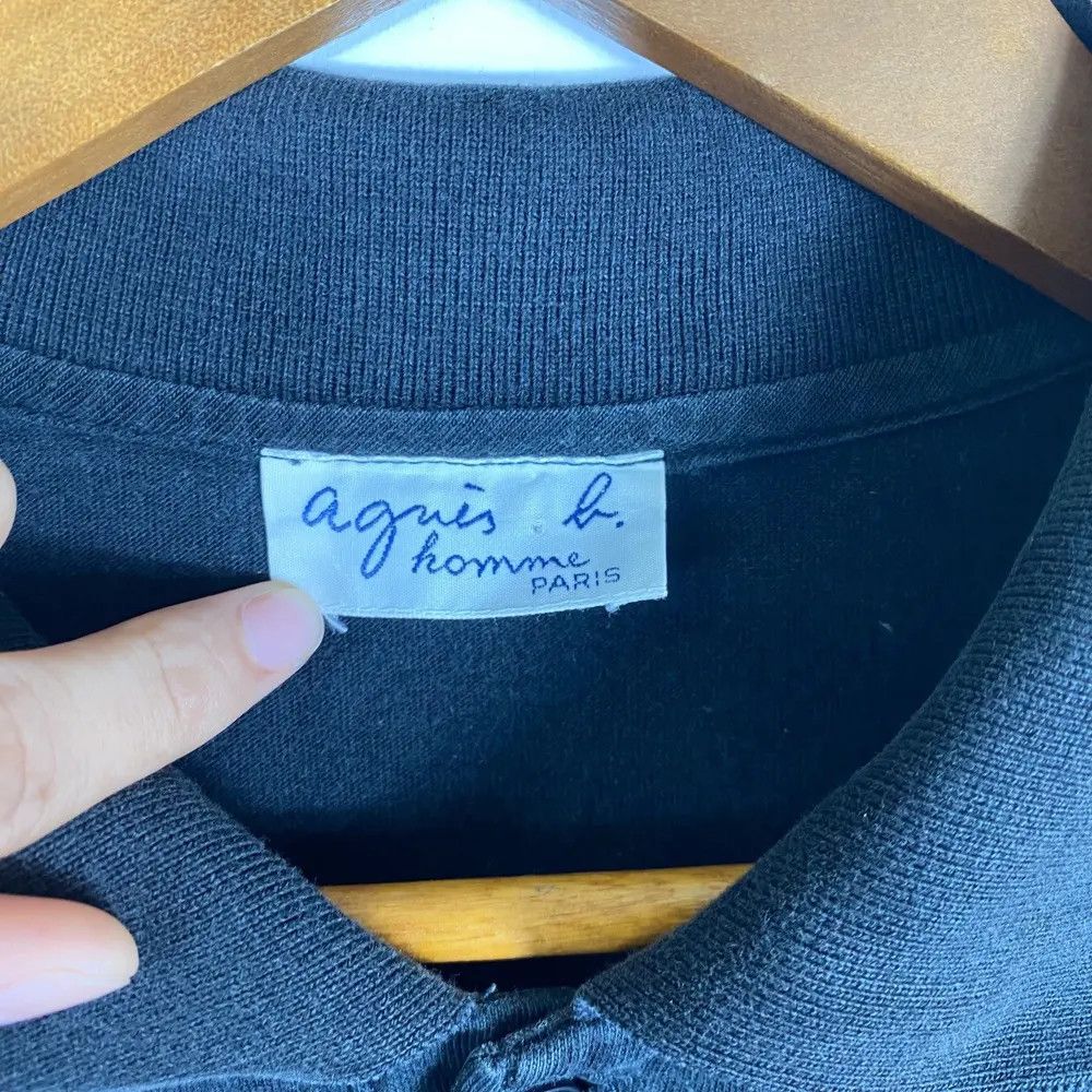 agnes b. AGNES B. Homme Paris Pocket Black Polo Shirt Medium Size Size US M / EU 48-50 / 2 - 6 Thumbnail