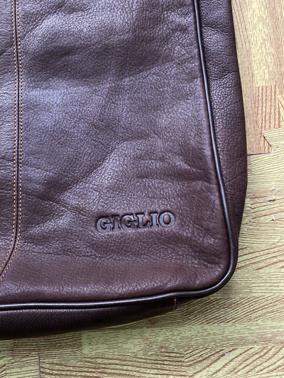 Genuine Leather × Japanese Brand × Leather Vintage Giglo Japan Leather Bag Size ONE SIZE - 6 Thumbnail