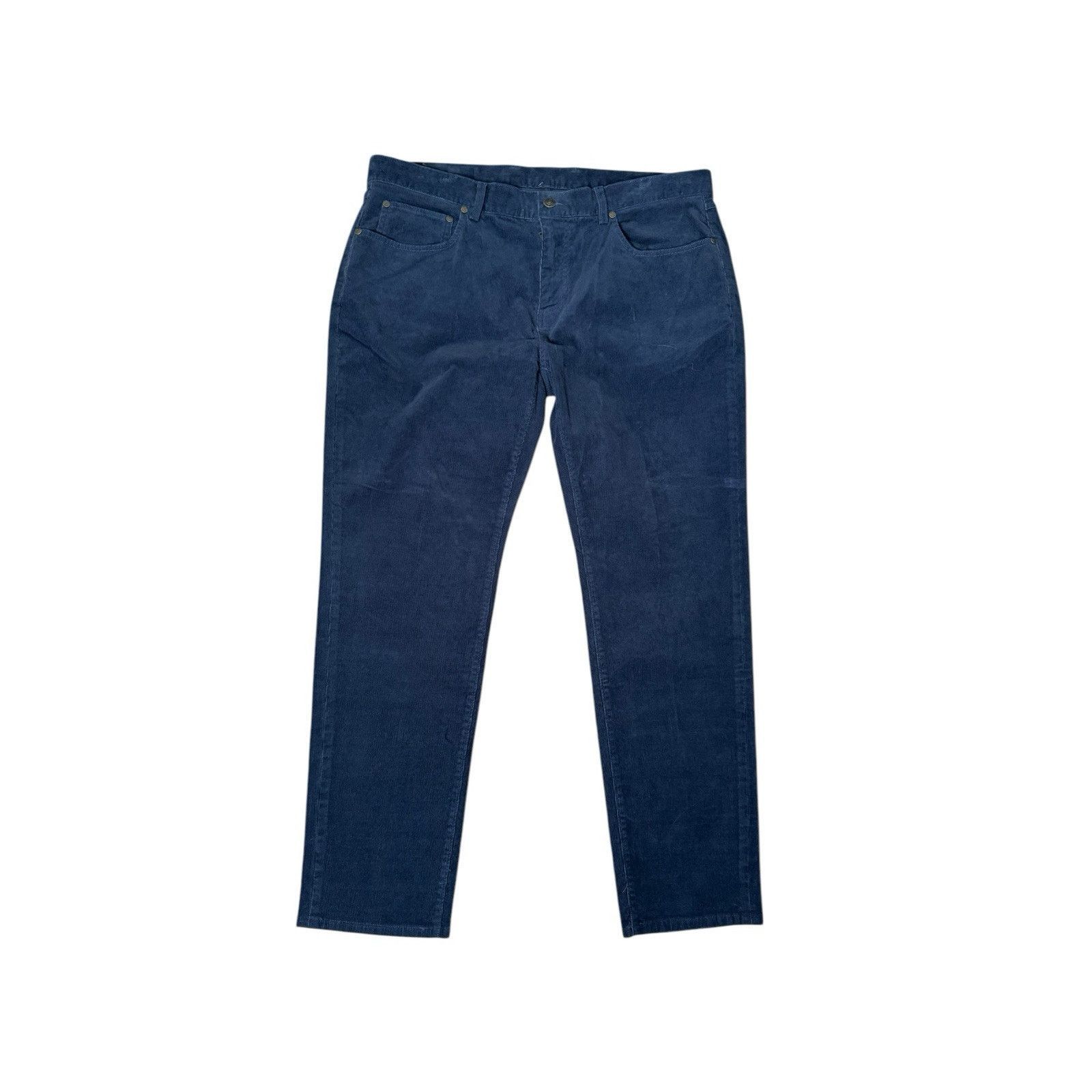 Brooks Brothers BROOKS BROTHERS Corduroy Pants Navy Blue Flat Front Cotton Size US 38 / EU 54 - 1 Thumbnail