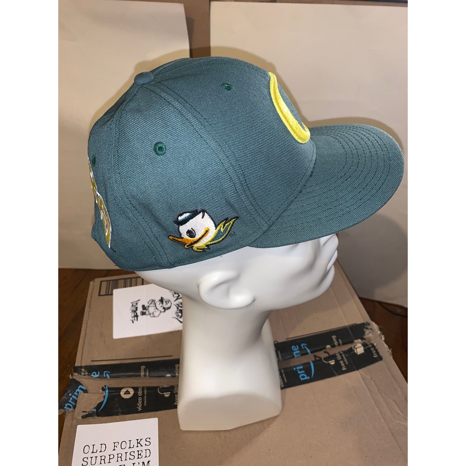 NCAA Oregon Ducks Nike True Hat Green Yellow Big O Snapback Cap Size ONE SIZE - 2 Thumbnail