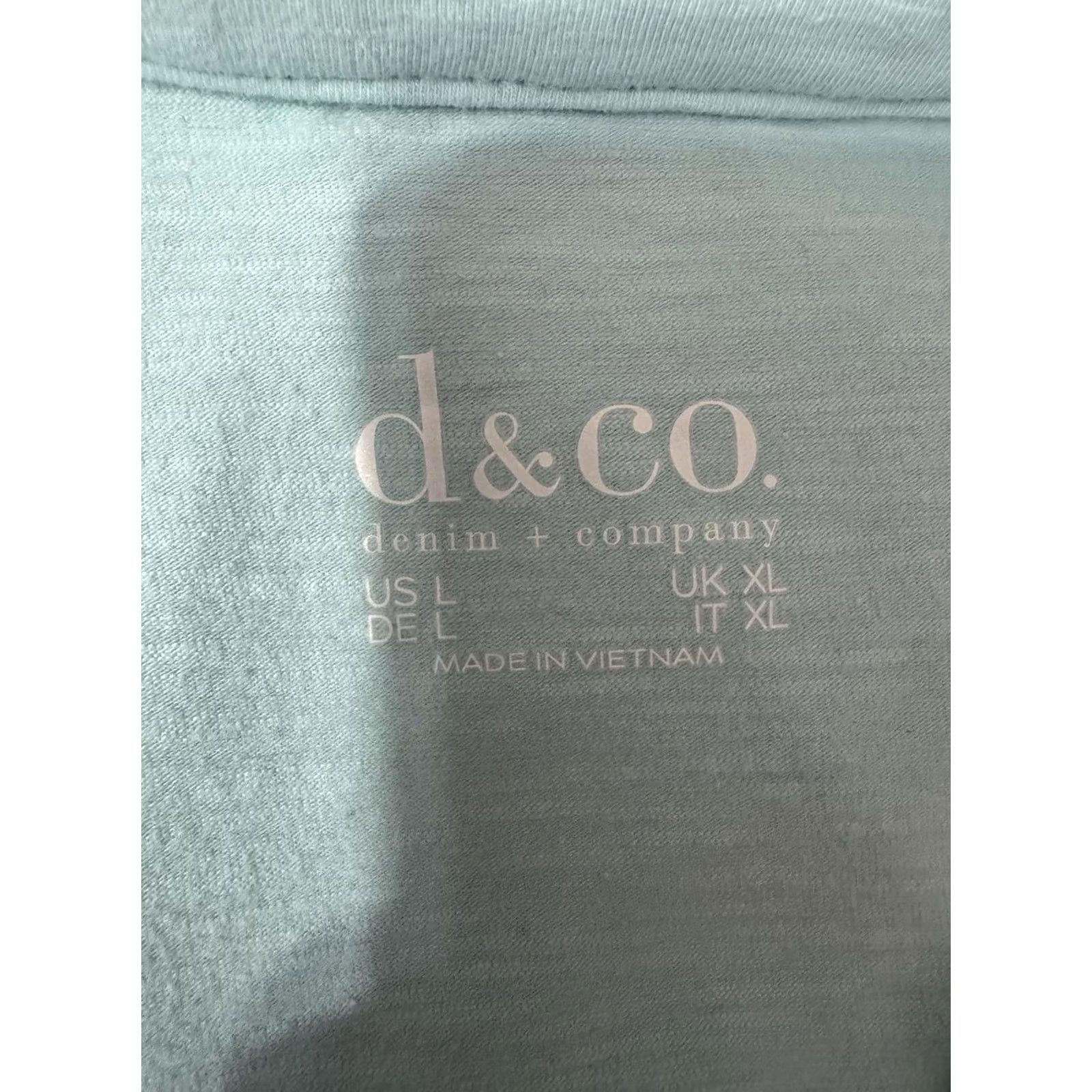 Vintage d&co Light Blue Long Sleeve Button-Up Top Women L Blouse 100% Cotton Solid Button Details Vintage No Size L / US 10 / IT 46 - 3 Thumbnail