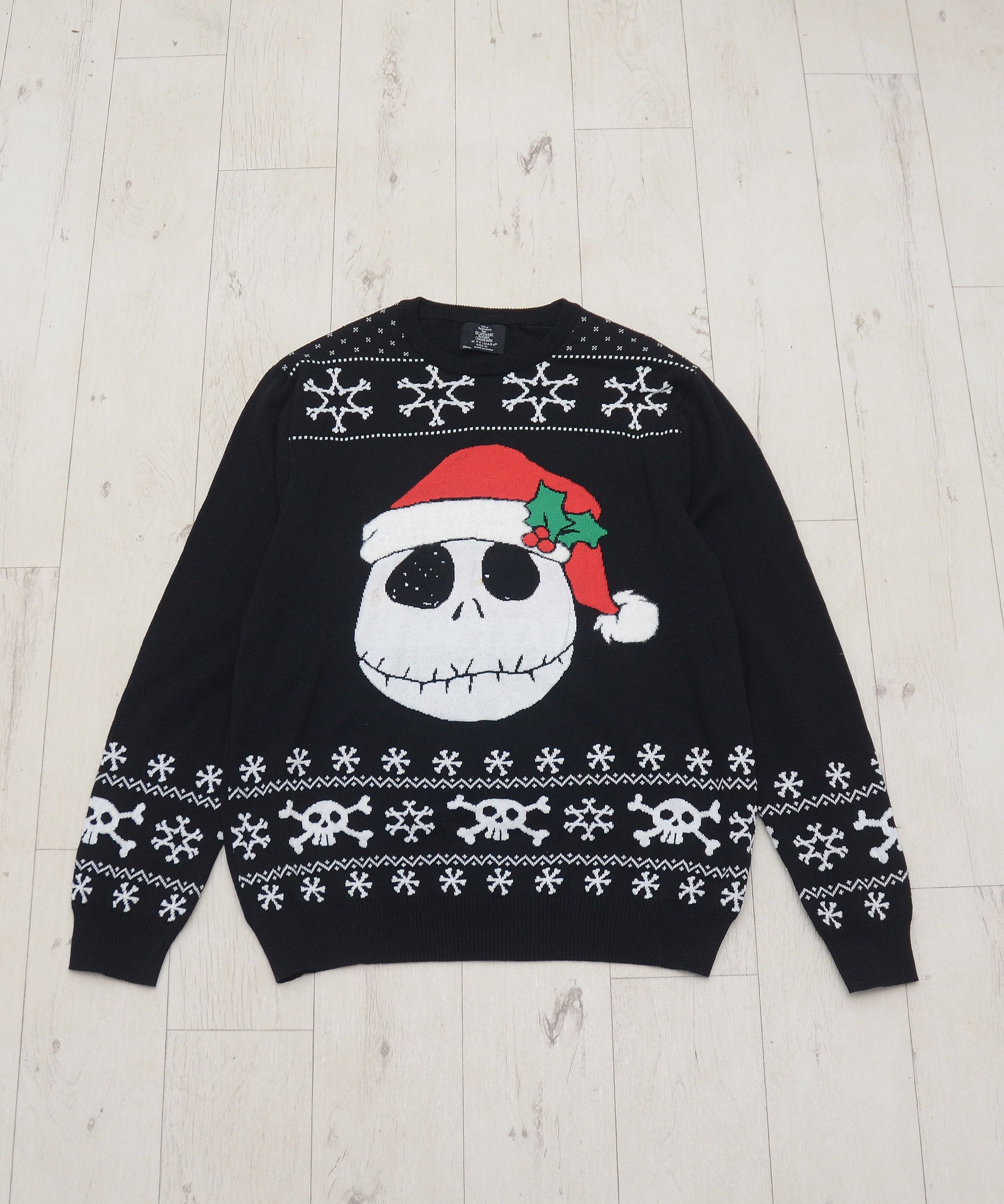 Disney DISNEY Nightmare Before Christmas Black Knit Jumper Sweater Size US M / EU 48-50 / 2 - 1 Thumbnail