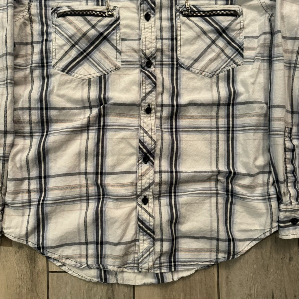 Anchor Blue × Fubu × JNCO Vintage Y2K Skater Jnco Skater Button Up Fits Medium-Large Size US M / EU 48-50 / 2 - 7 Thumbnail