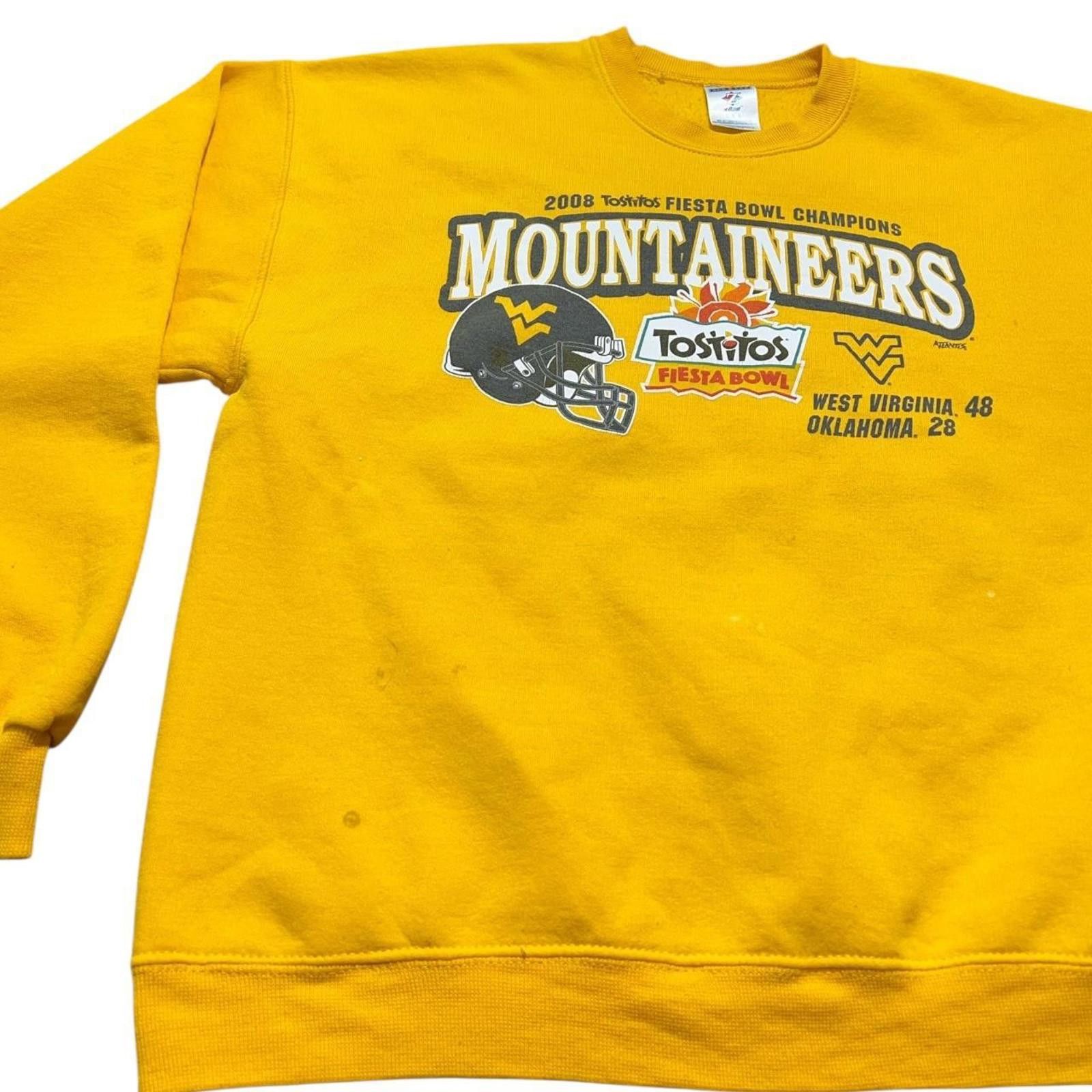 Jerzees 2008 Fiesta Bowl Mountaineers West Virginia Vs Oklahoma Size US M / EU 48-50 / 2 - 4 Thumbnail