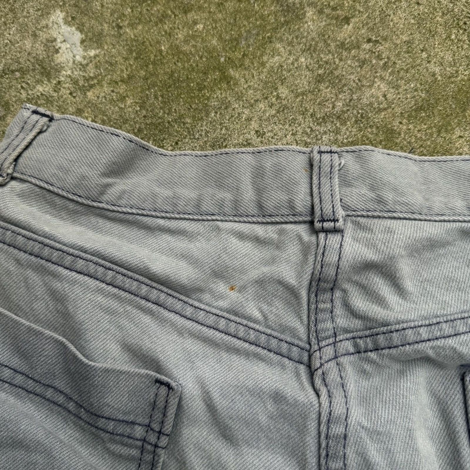 JNCO VINTAGE Y2K BOSS BAGGY FADED THRASHED DENIM JEAN SHORTS Size US 32 / EU 48 - 15 Thumbnail