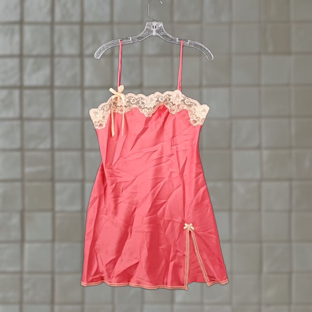 lace cami dress y2k White Lace Stitching Strappy Ruched Cami Dress – AROLORA