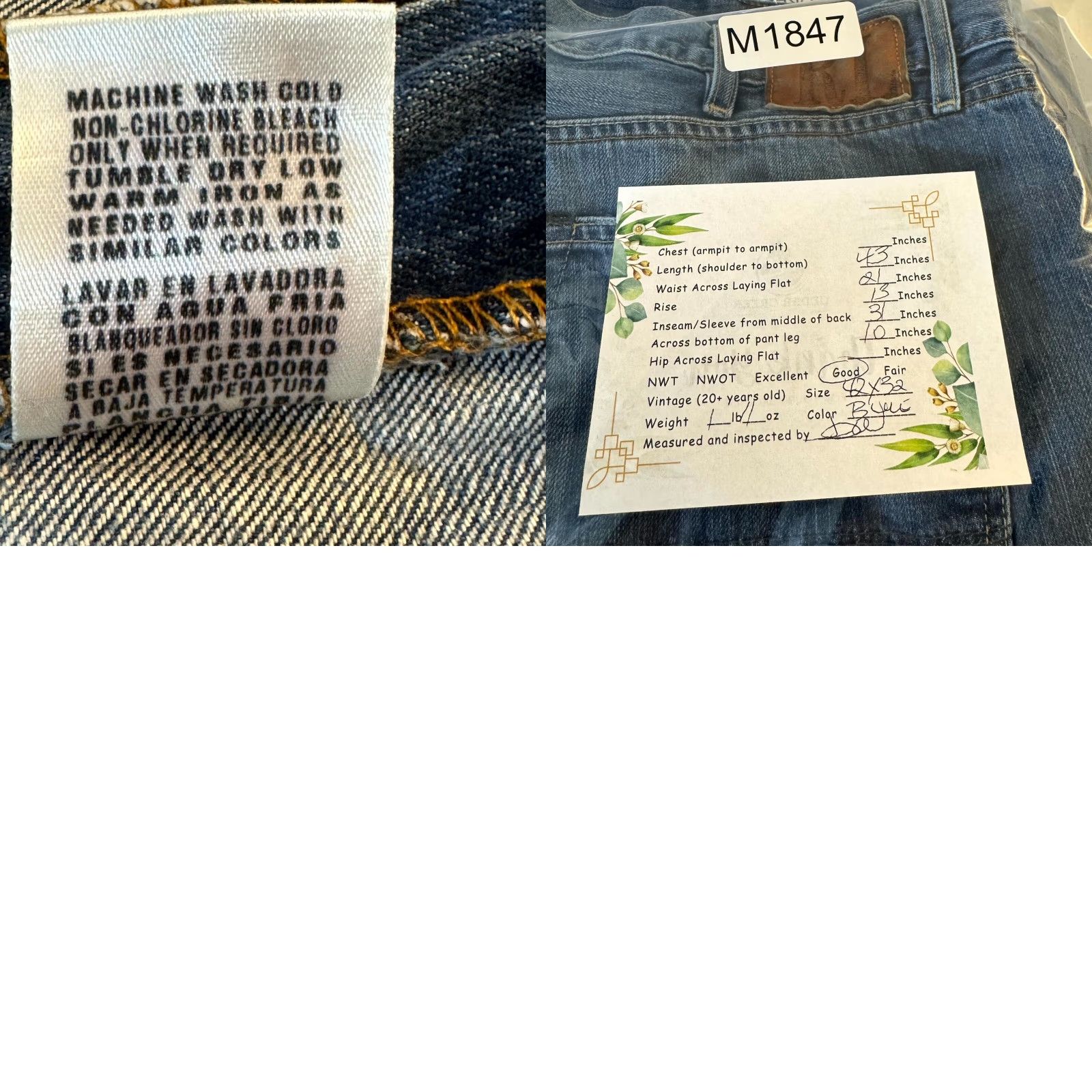 Ralph Lauren Ralph Lauren Jeans Men 42 X 32 Blue Denim 5-Pocket Straight Relaxed Fit Jeans Size US 42 / EU 58 - 8 Thumbnail